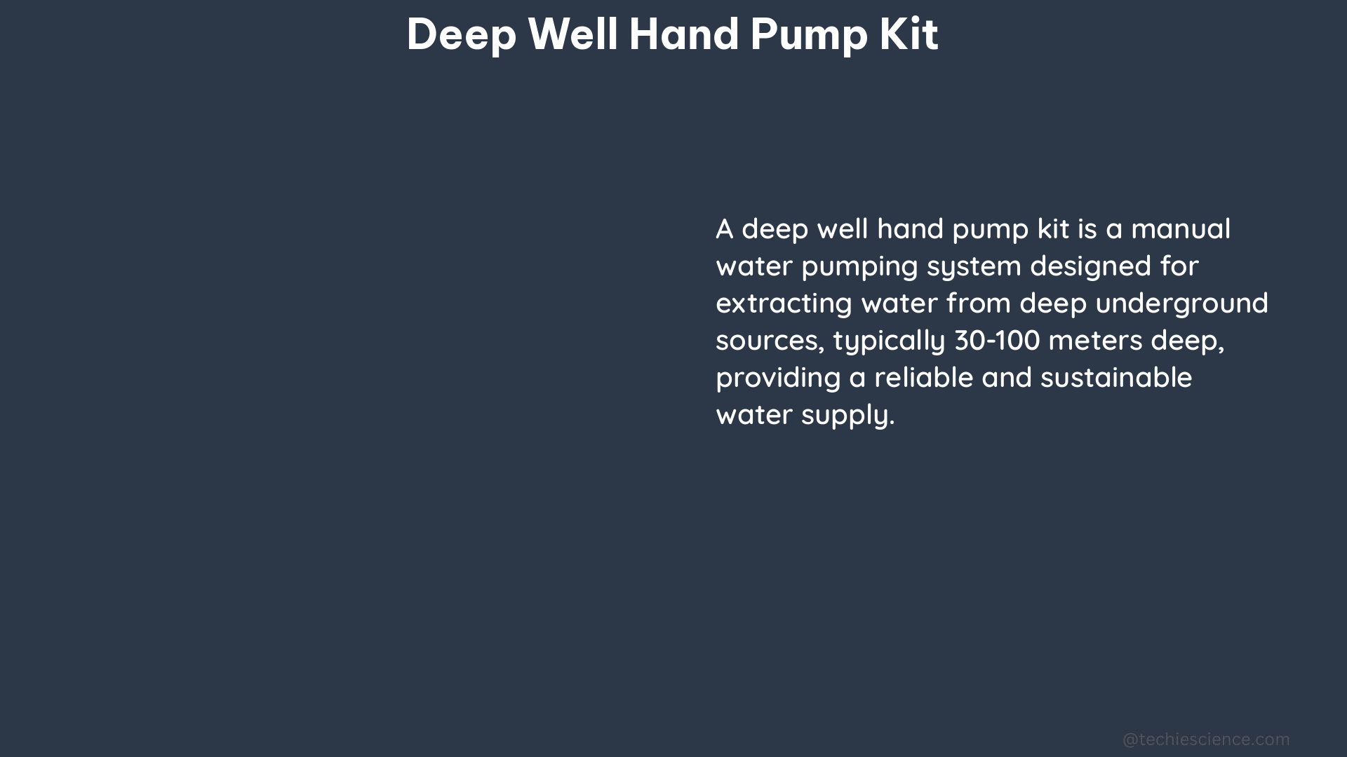 deep well hand pump kit