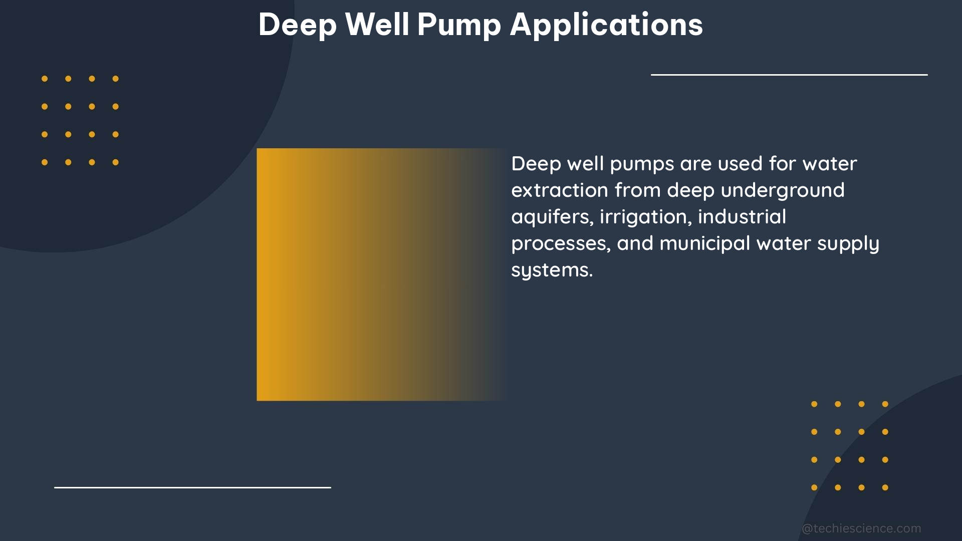 deep well pump applications