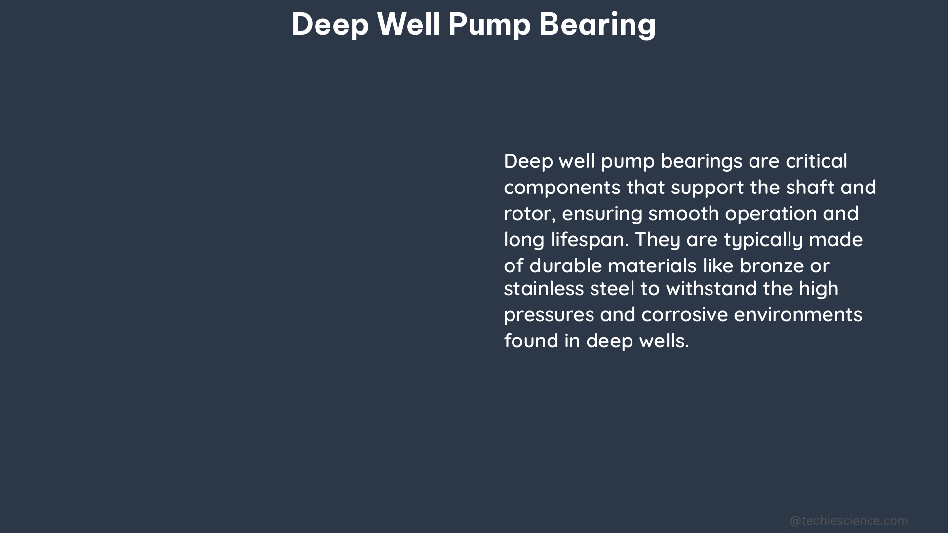 deep well pump bearing