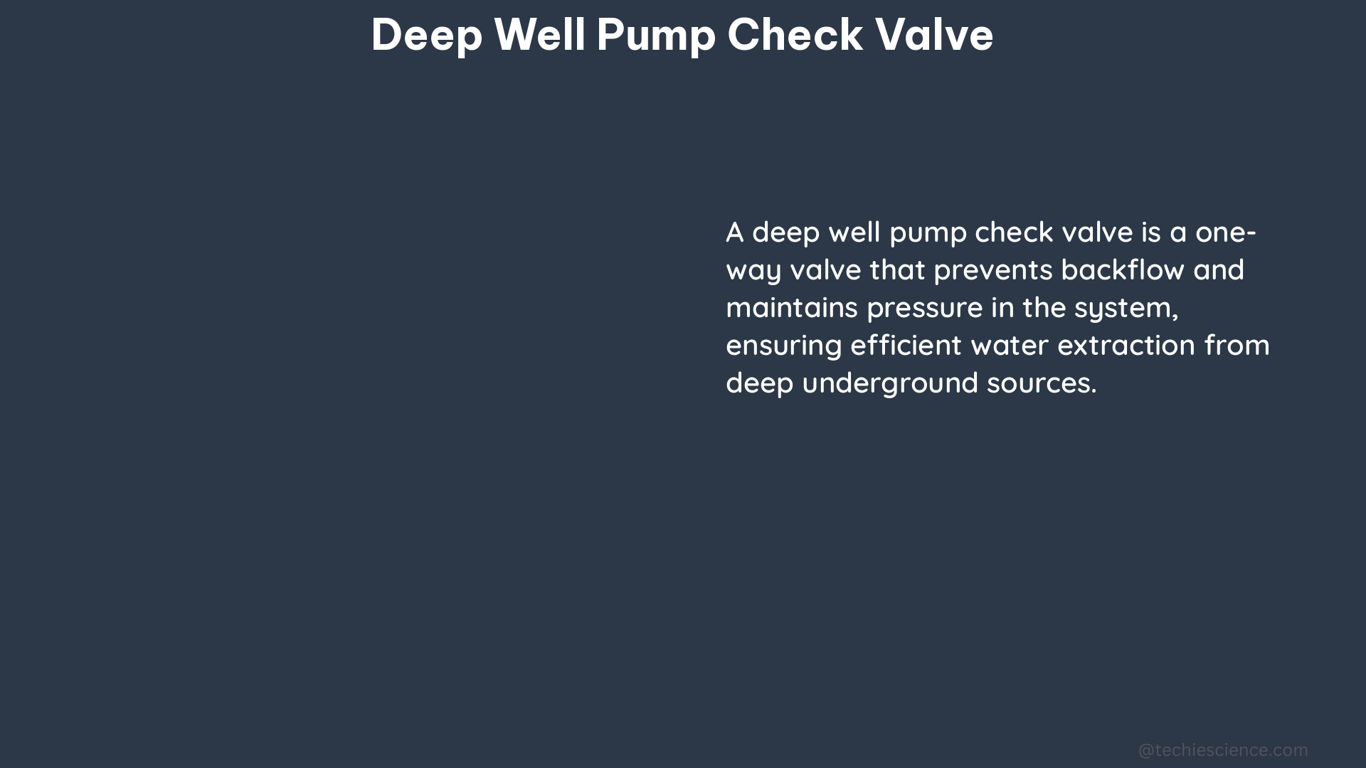 deep well pump check valve