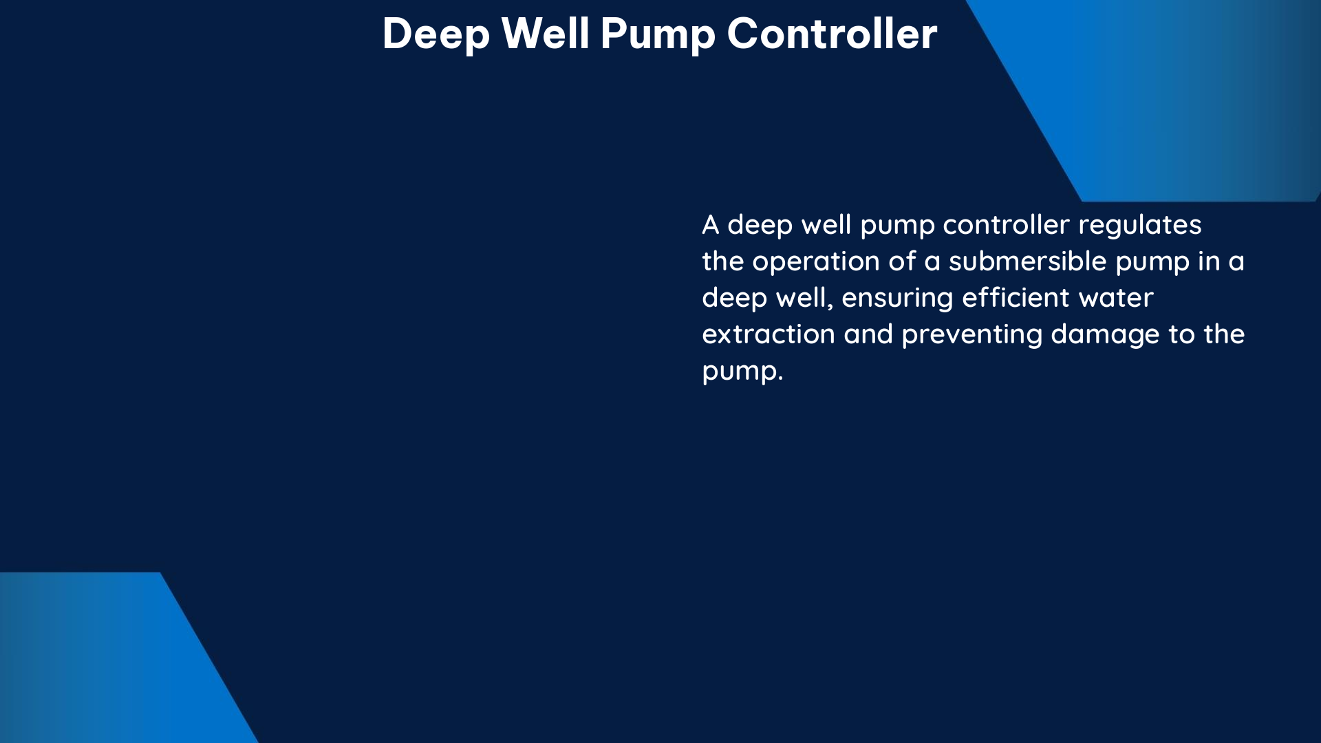 deep well pump controller