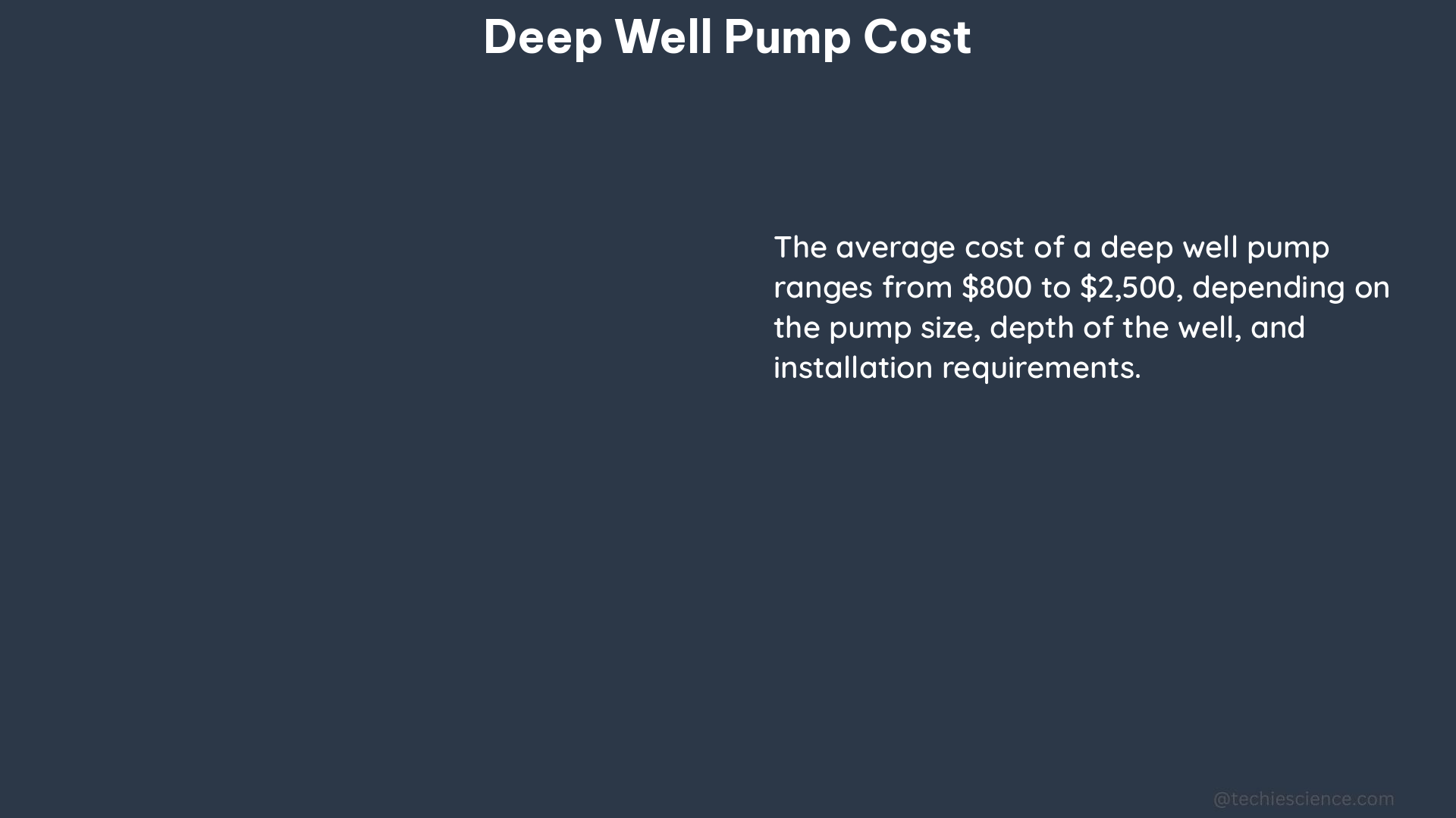 deep well pump cost