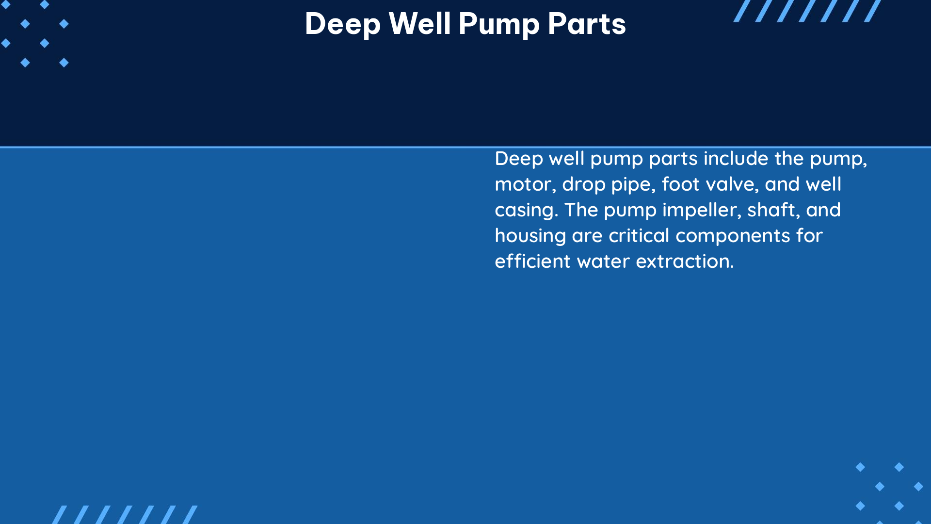 deep well pump parts