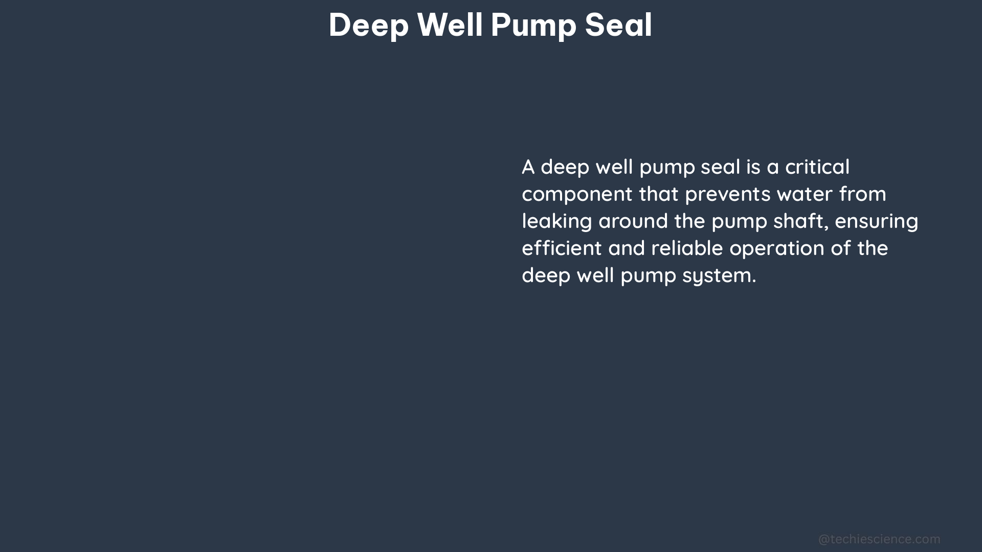 deep well pump seal