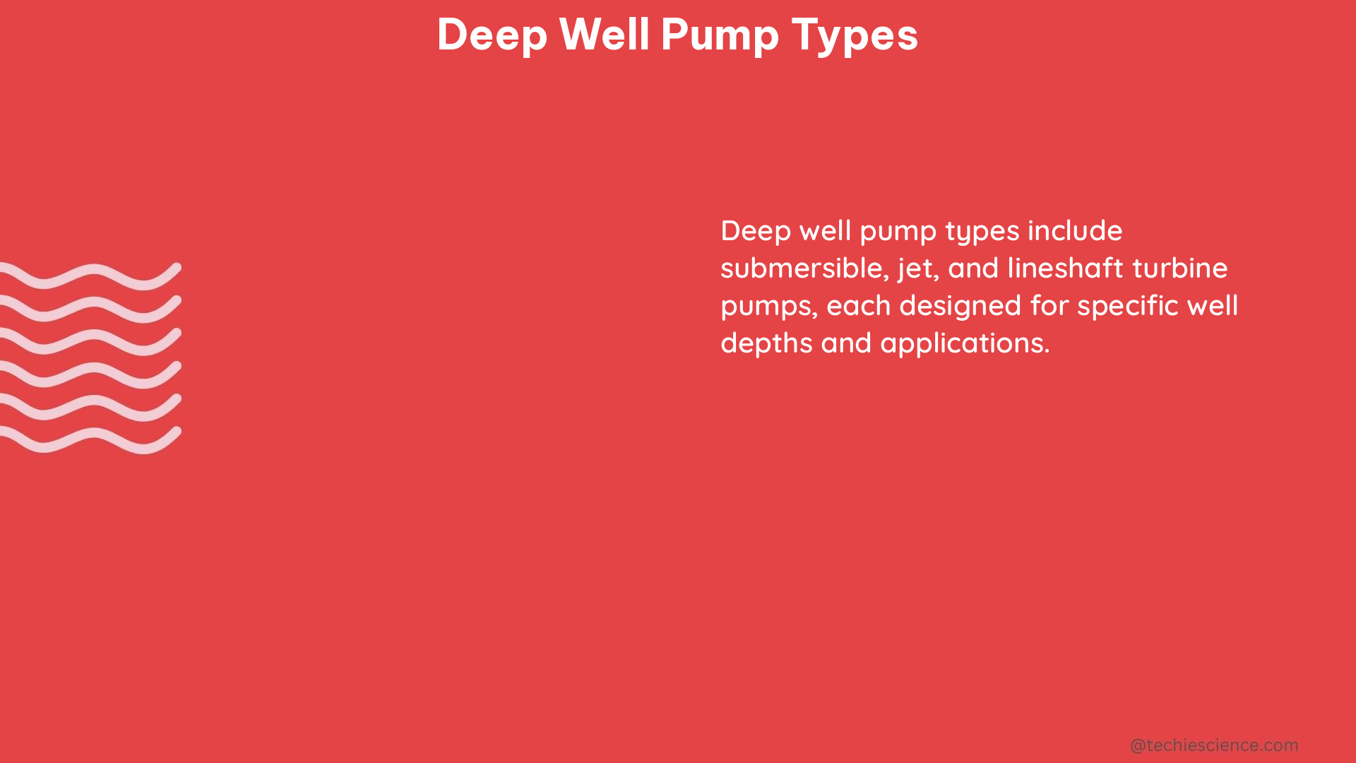 deep well pump types