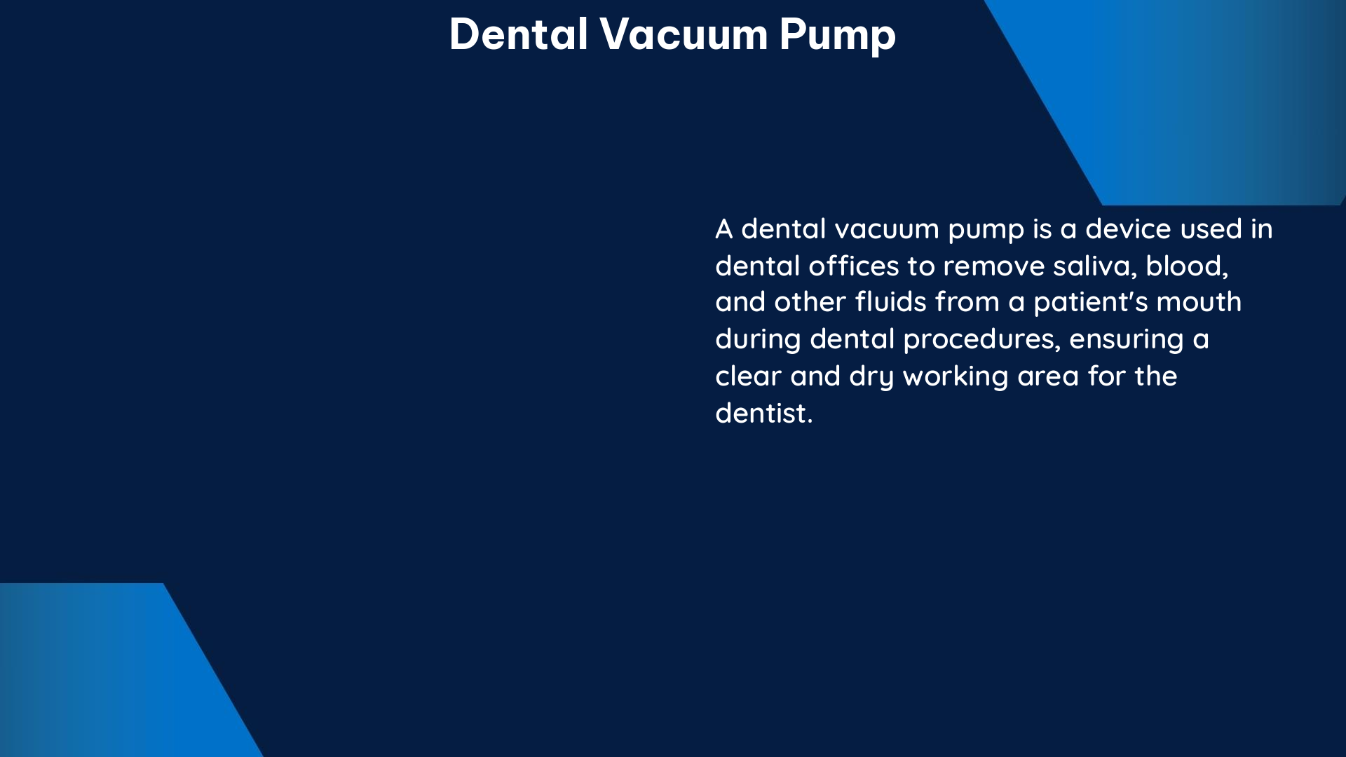 dental vacuum pump