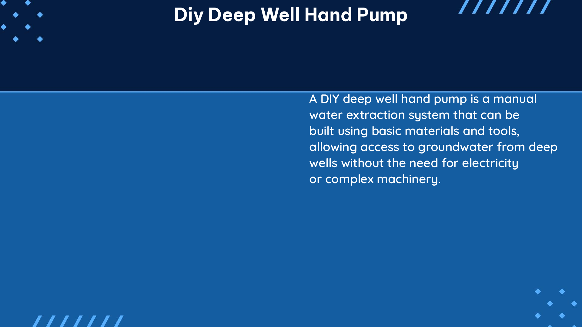 diy deep well hand pump