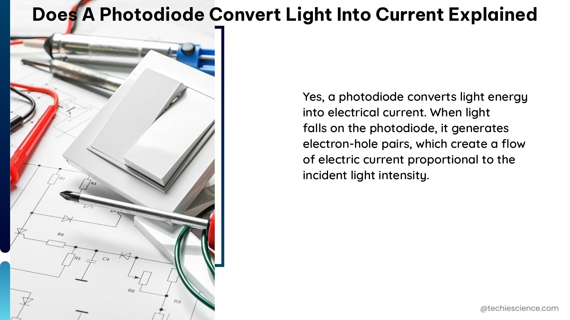 does a photodiode convert light into current