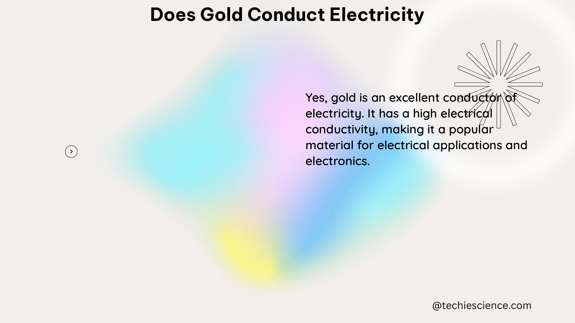 does gold conduct electricity