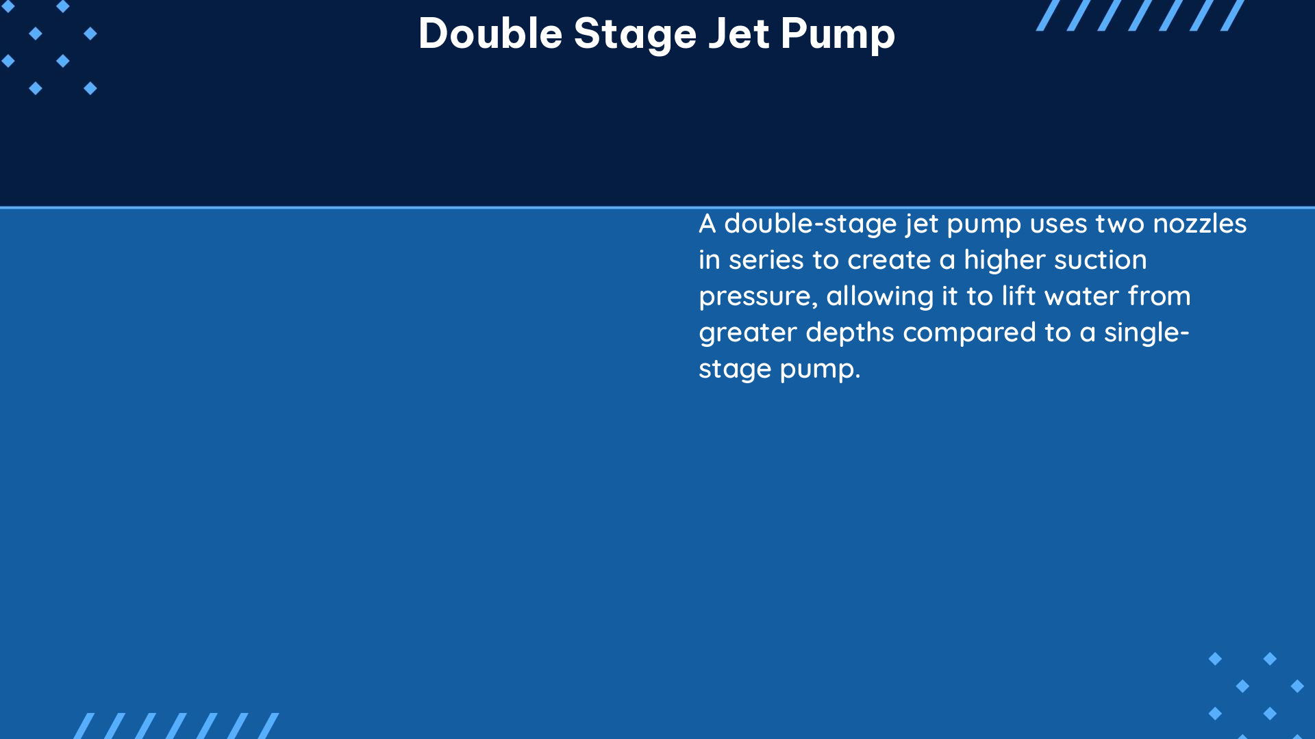 double stage jet pump