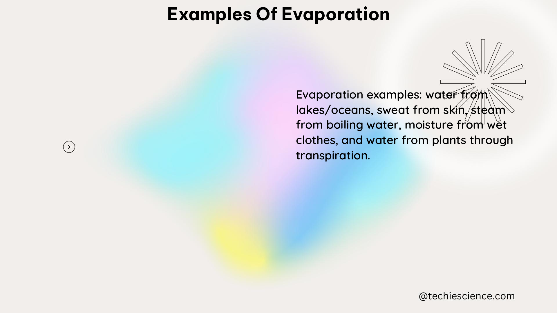 examples of evaporation