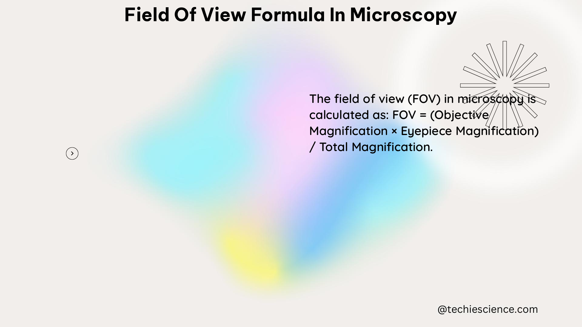 field of view formula in microscopy