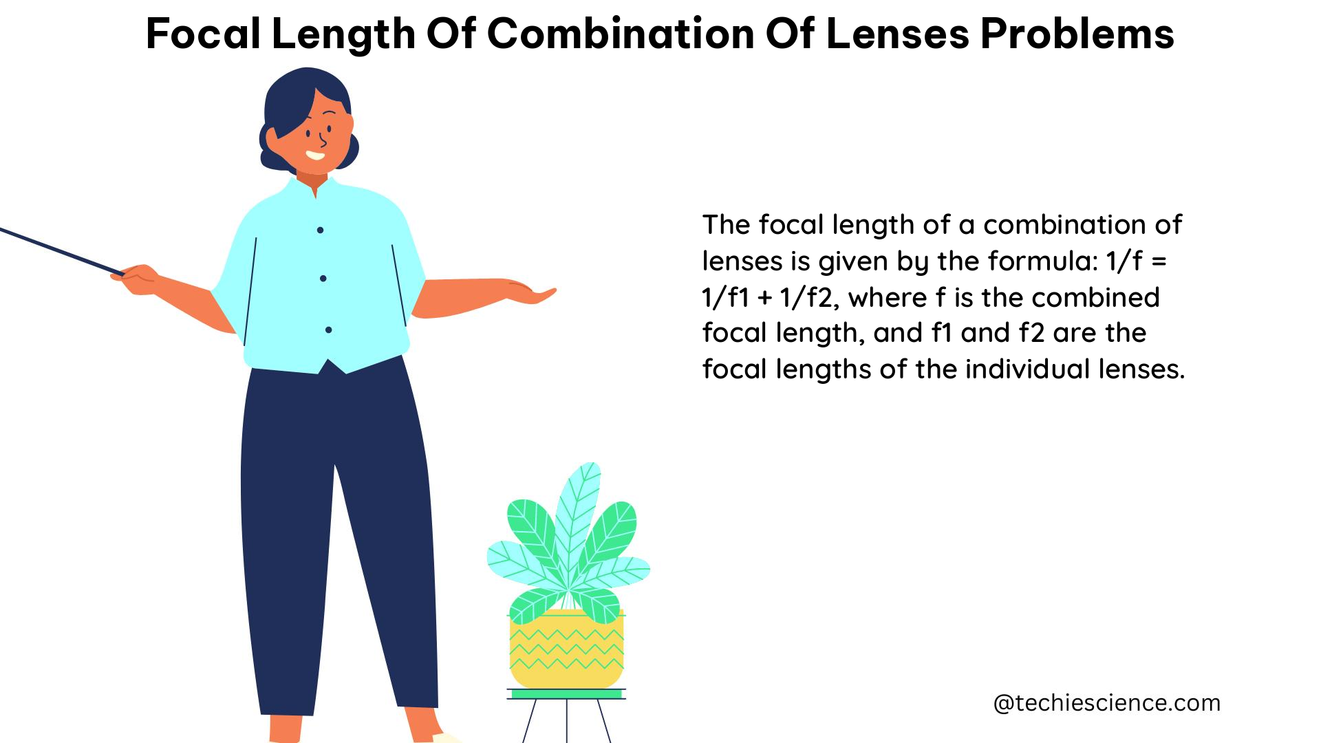 focal length of combination of lenses problems 2