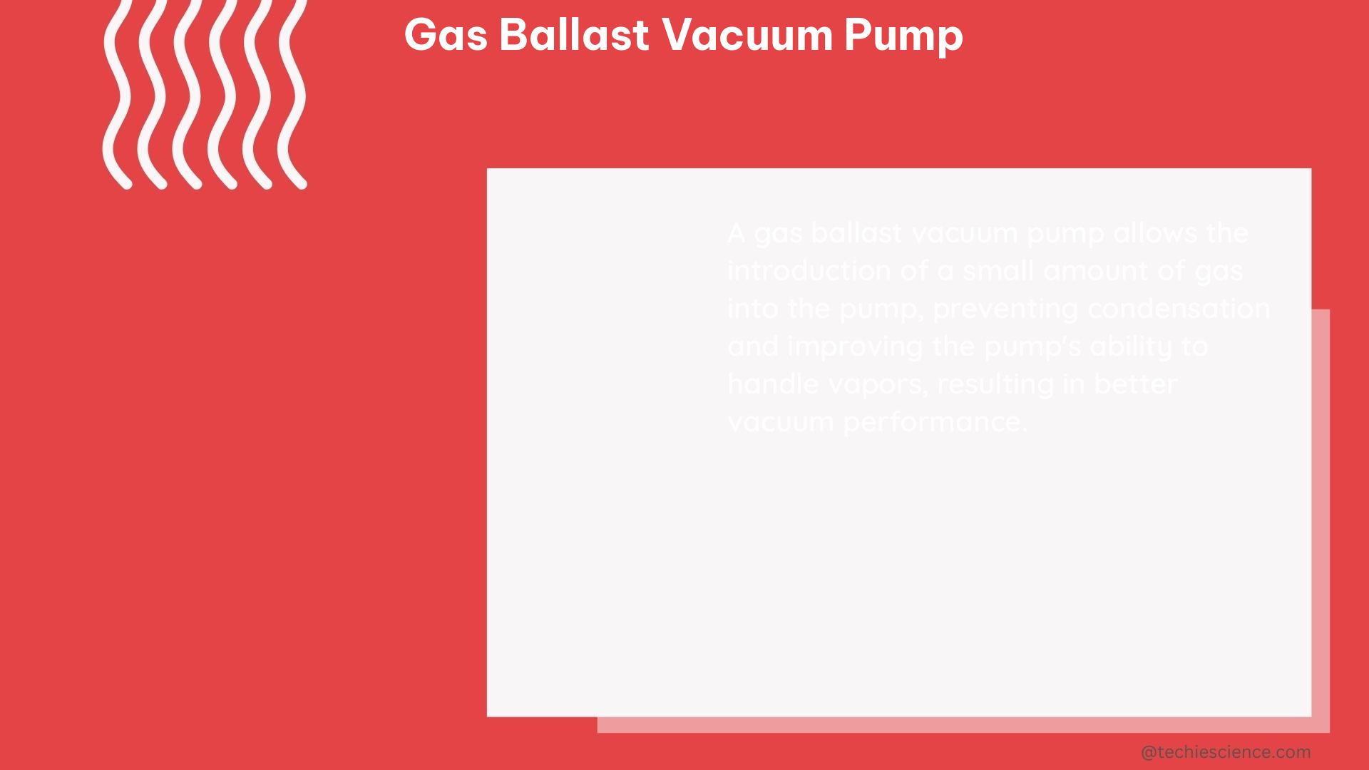 gas ballast vacuum pump