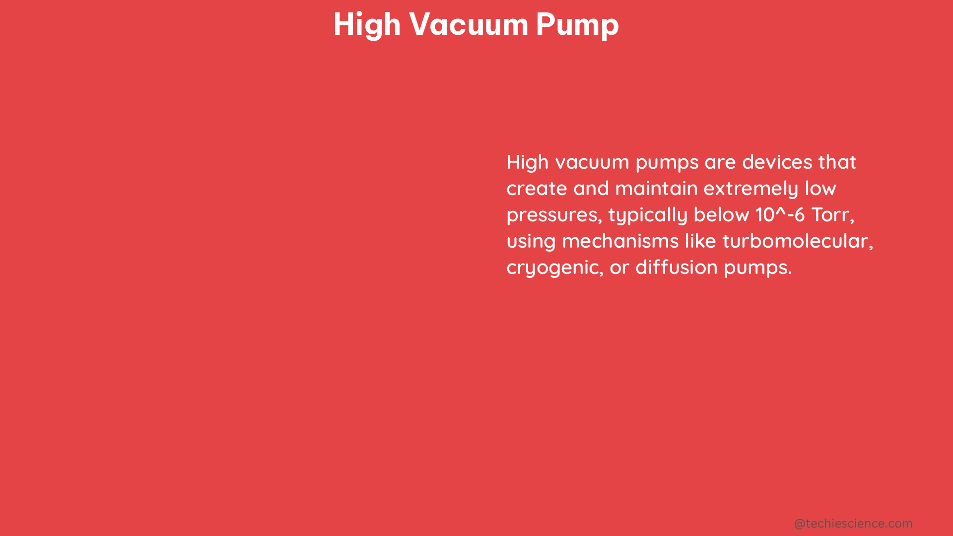 high vacuum pump