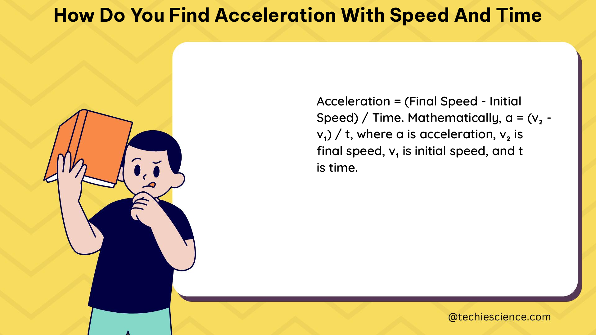 how do you find acceleration with speed and time