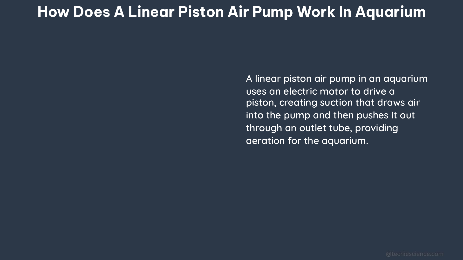 how does a linear piston air pump work in aquarium