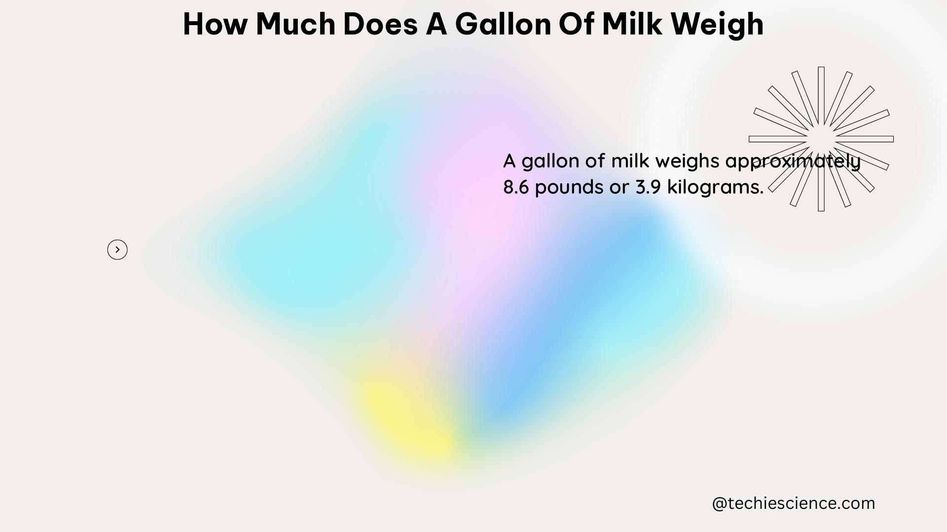 how much does a gallon of milk weigh