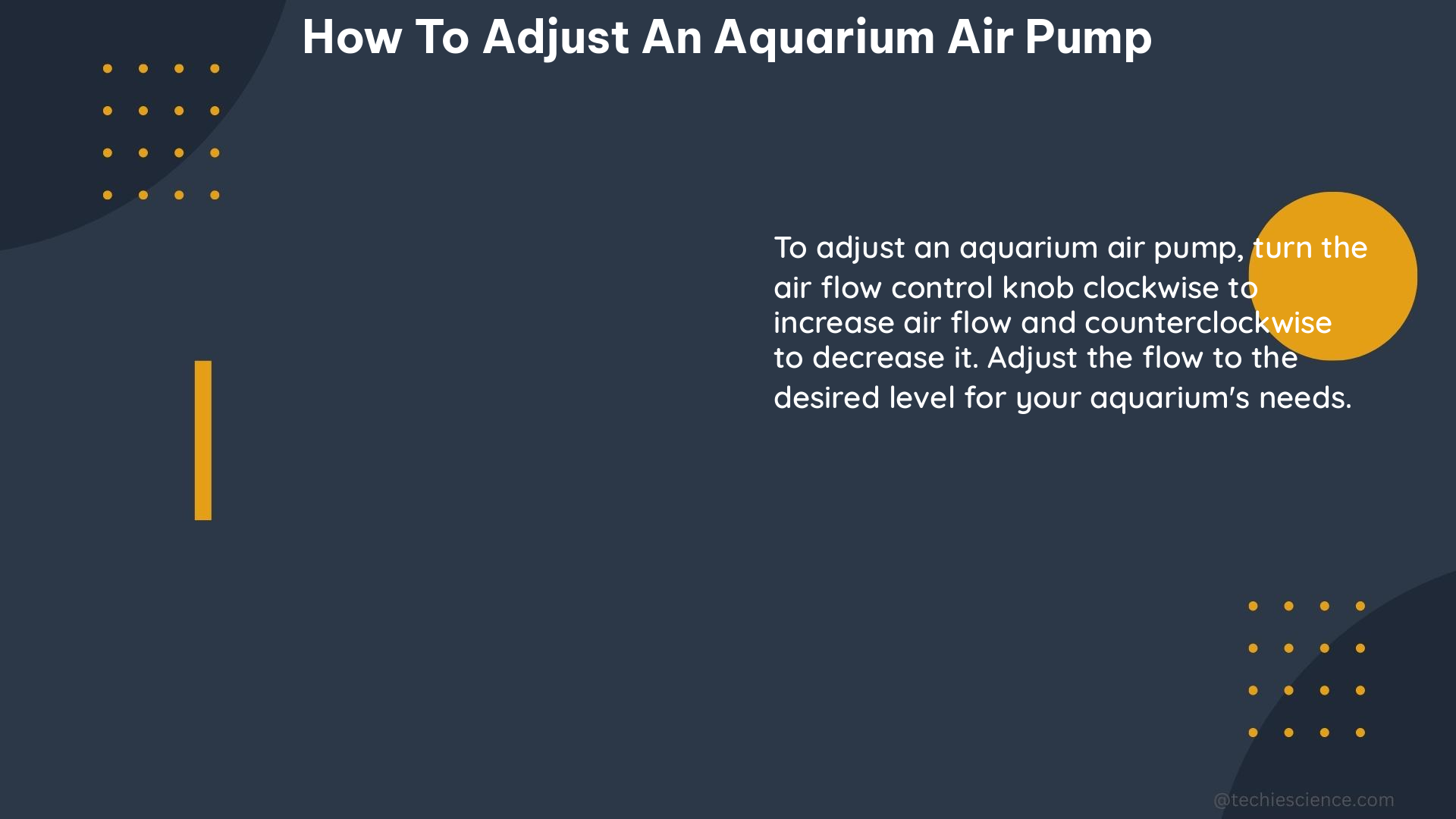 how to adjust an aquarium air pump