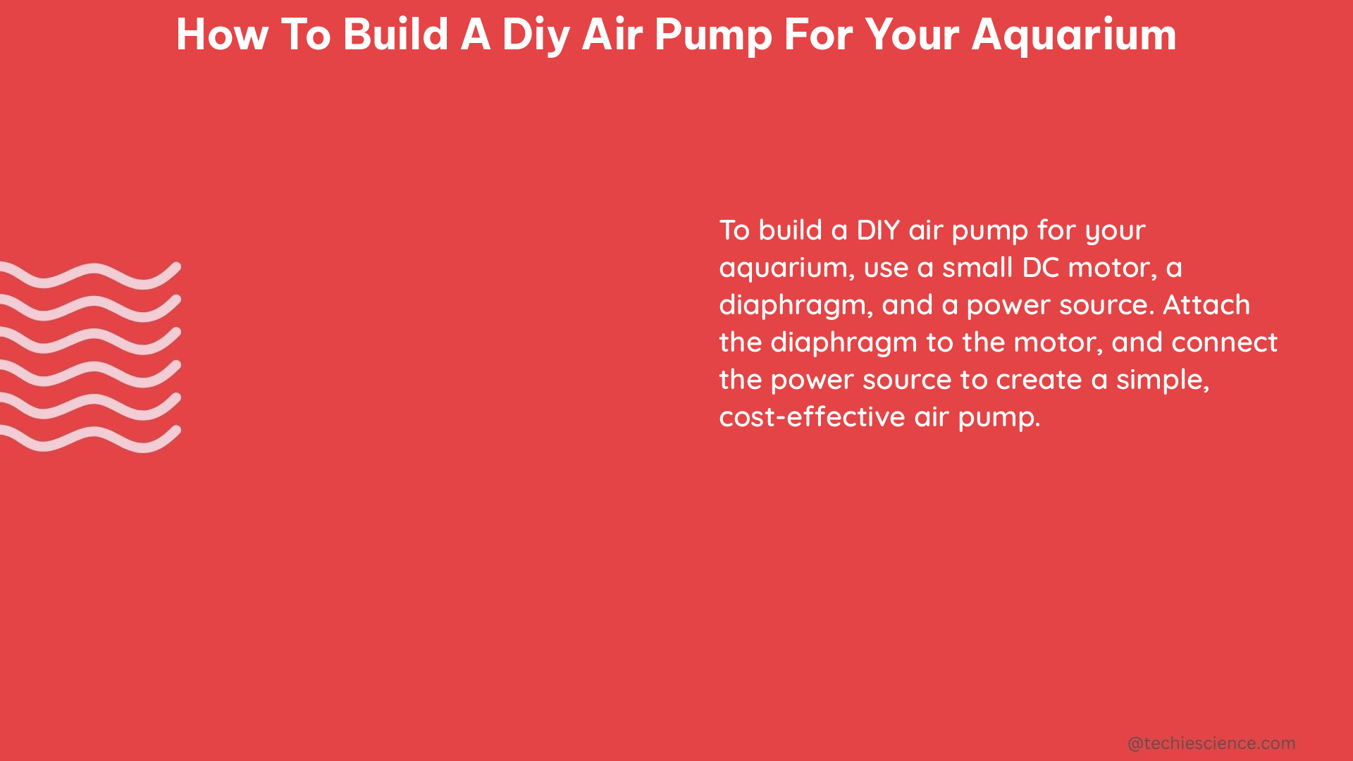 how to build a diy air pump for your aquarium