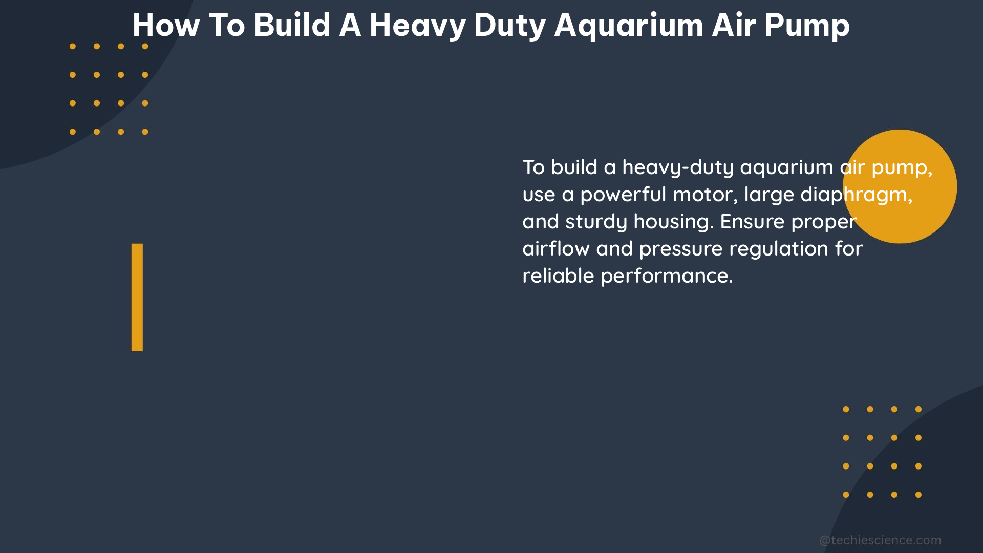 how to build a heavy duty aquarium air pump