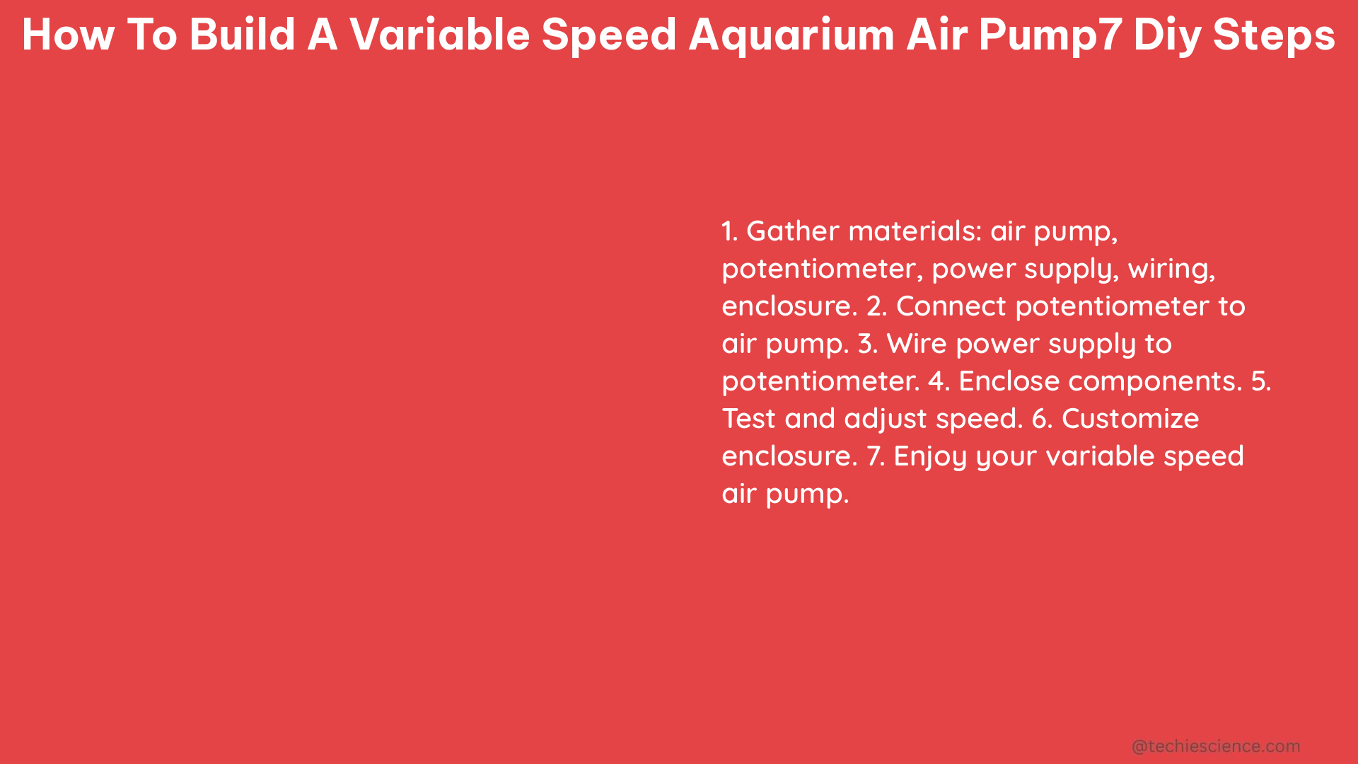 how to build a variable speed aquarium air pump7 diy steps