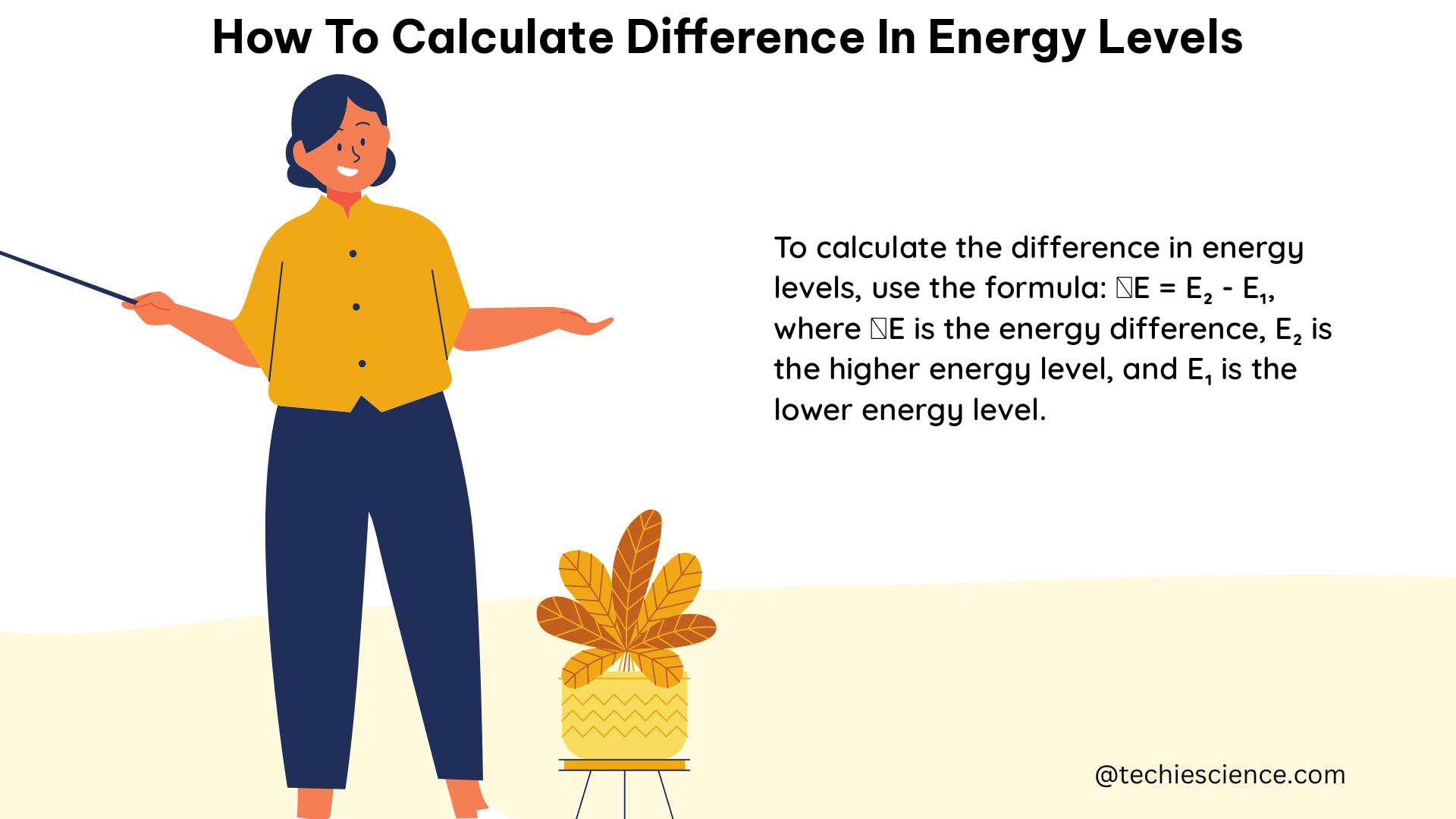 how to calculate difference in energy levels