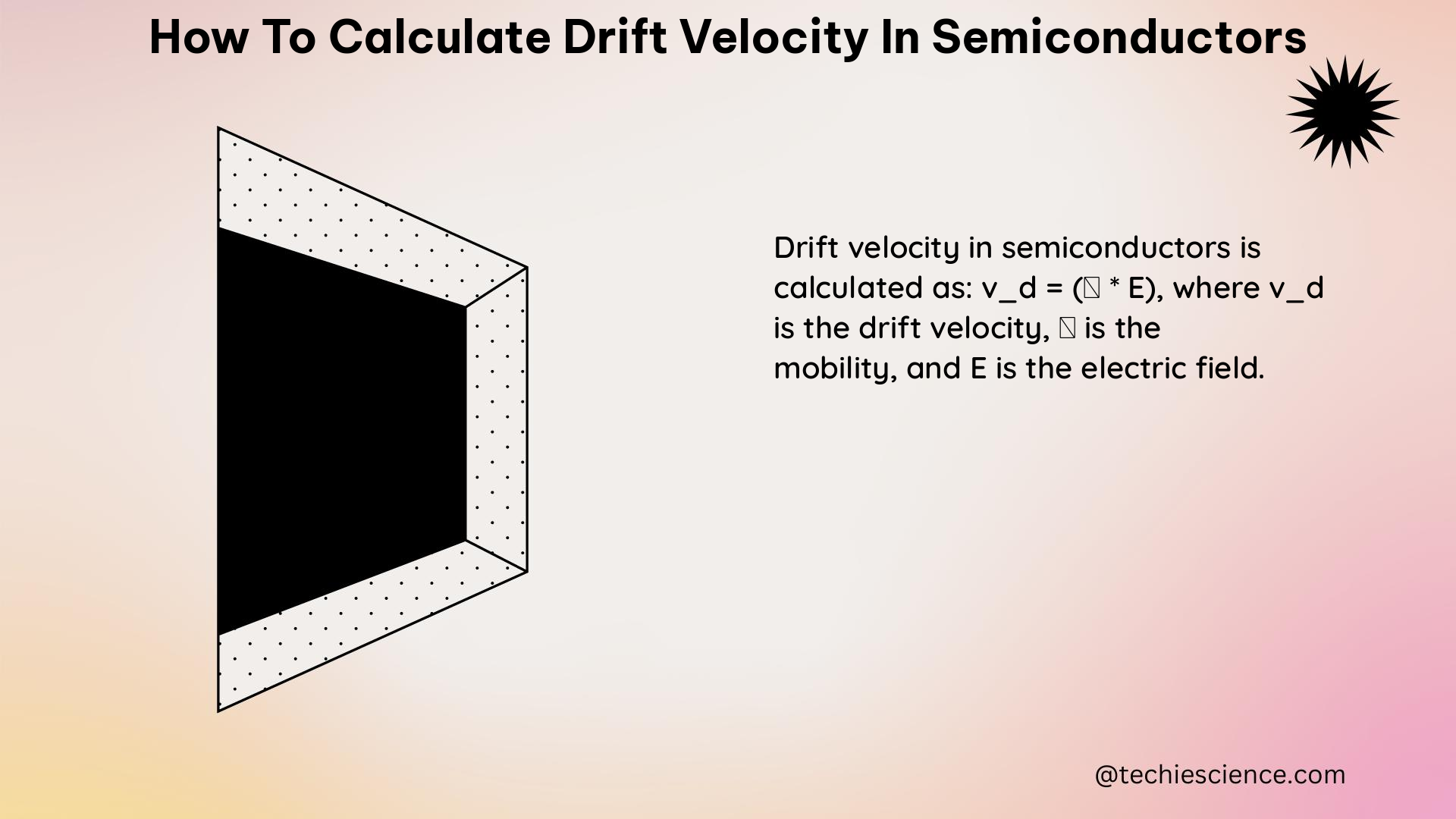 how to calculate drift velocity in semiconductors