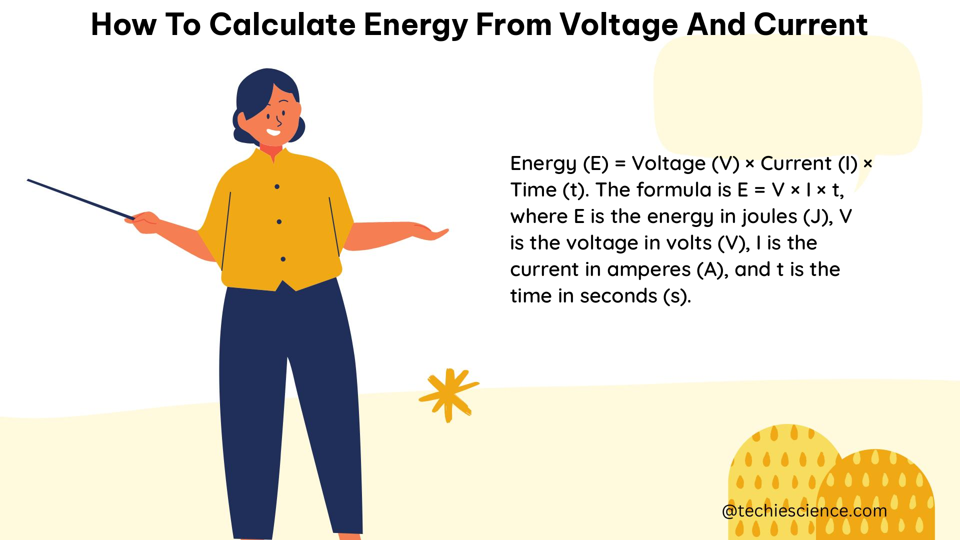 how to calculate energy from voltage and current