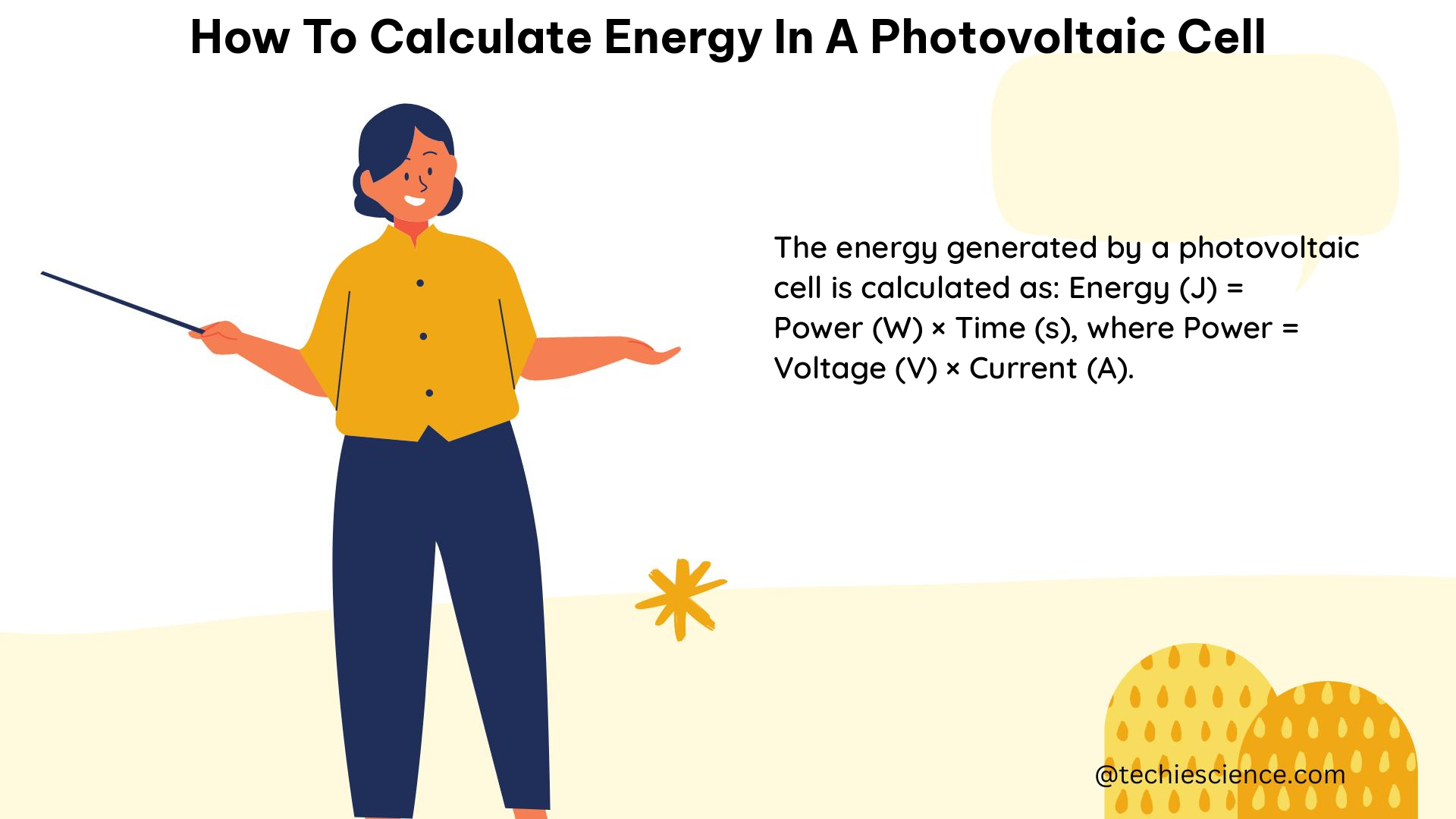 how to calculate energy in a photovoltaic cell