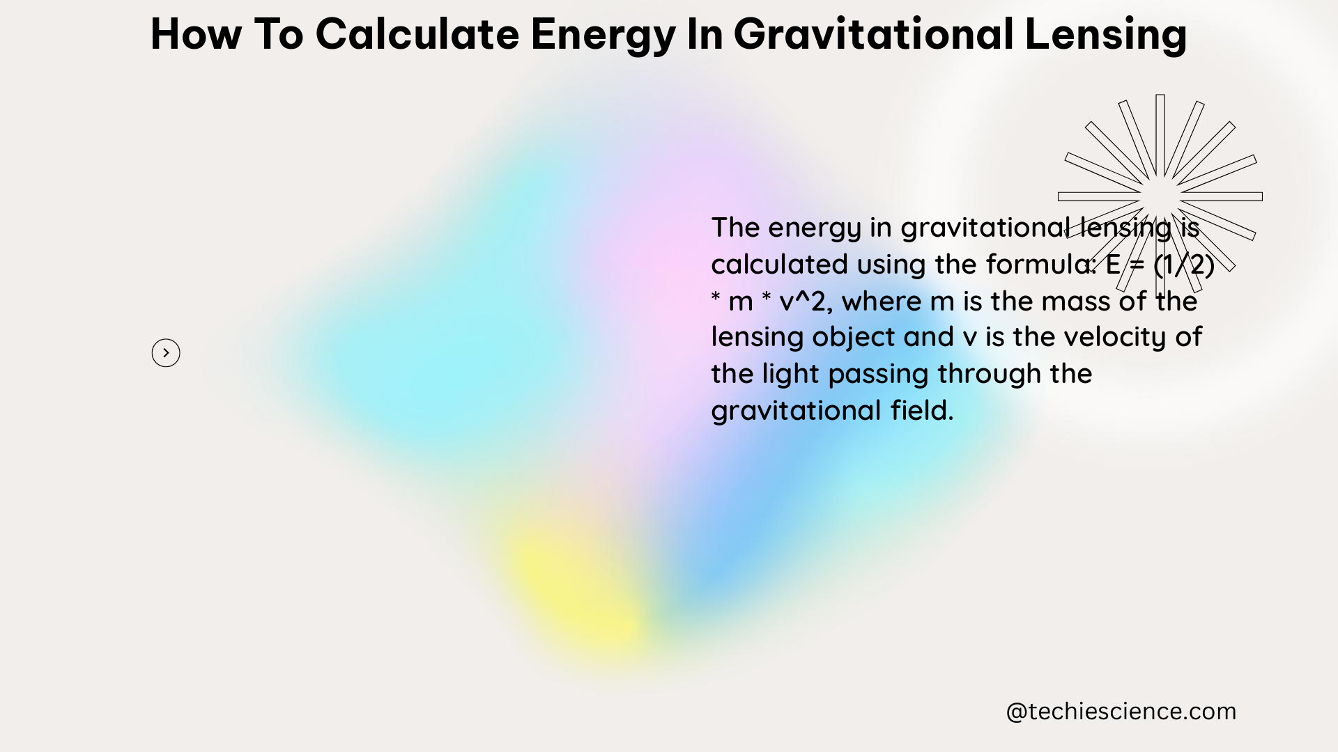 how to calculate energy in gravitational lensing