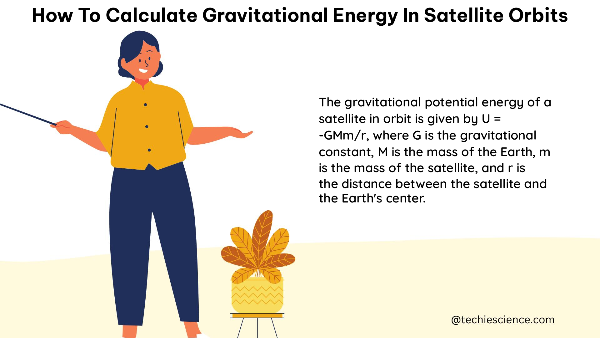 how to calculate gravitational energy in satellite orbits