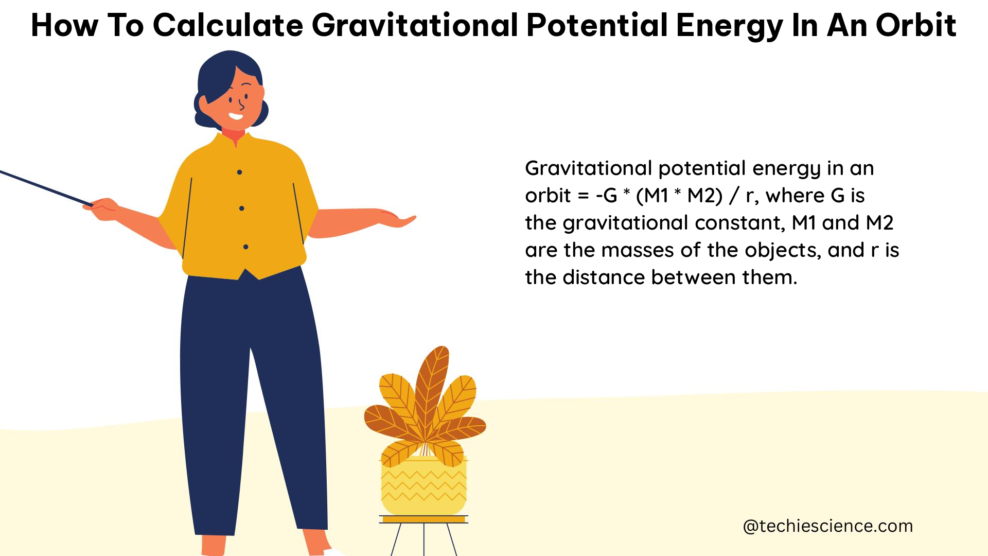 how to calculate gravitational potential energy in an orbit