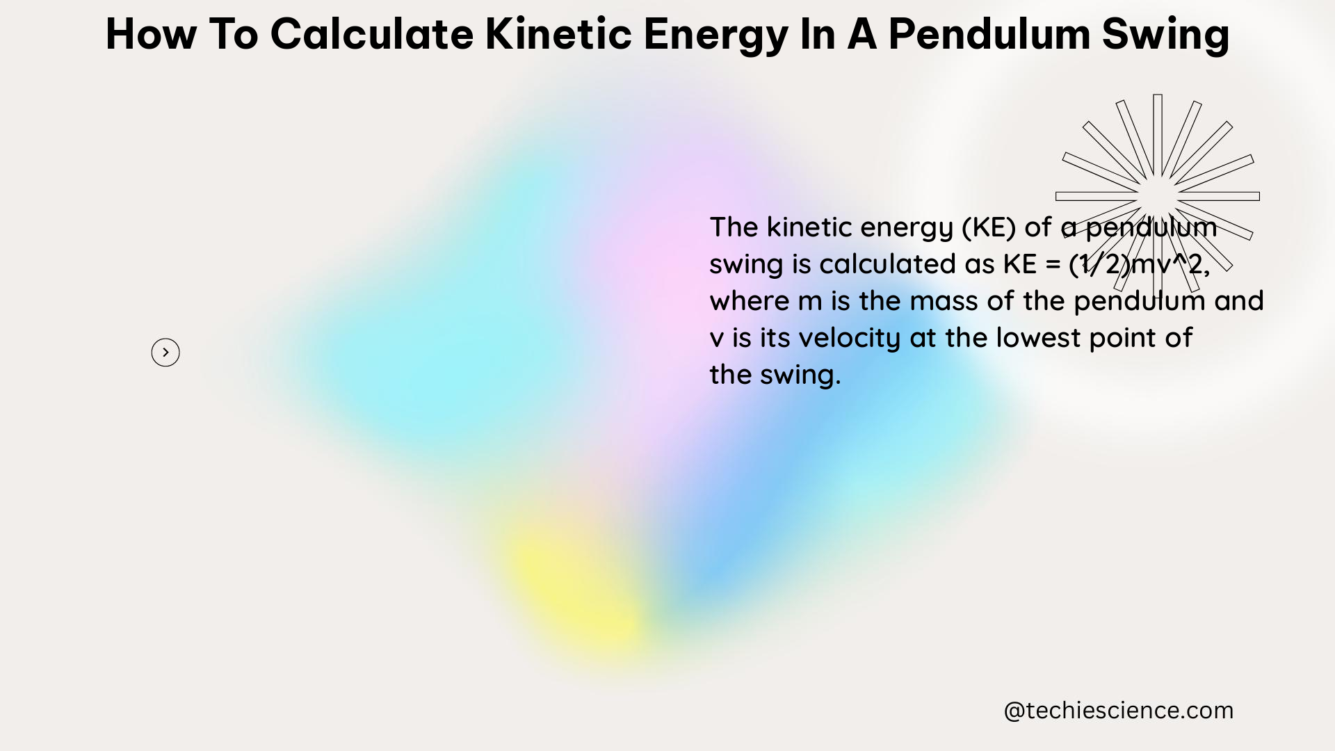 how to calculate kinetic energy in a pendulum swing