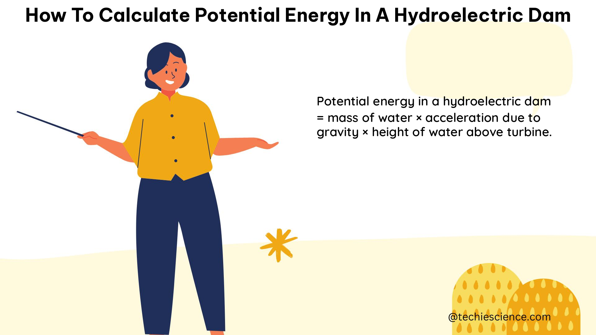 how to calculate potential energy in a hydroelectric dam