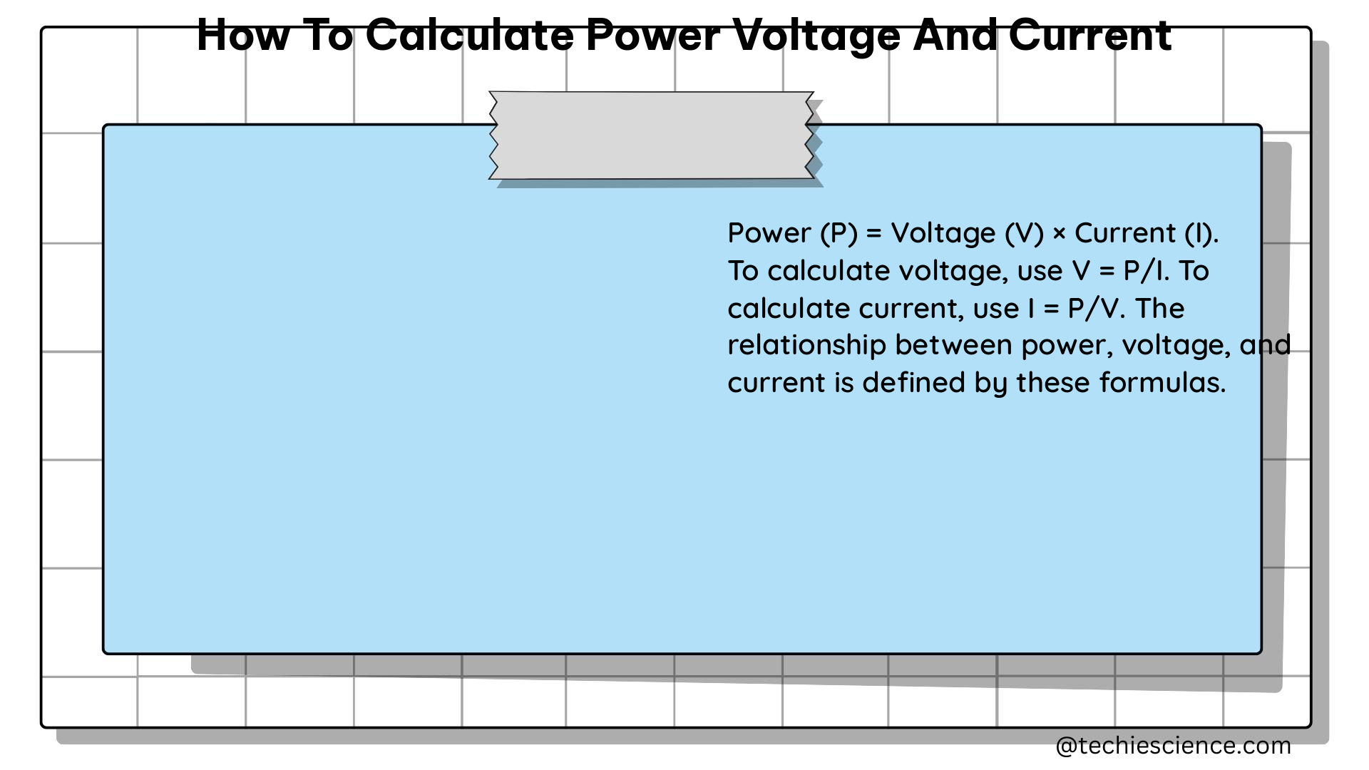 how to calculate power voltage and current