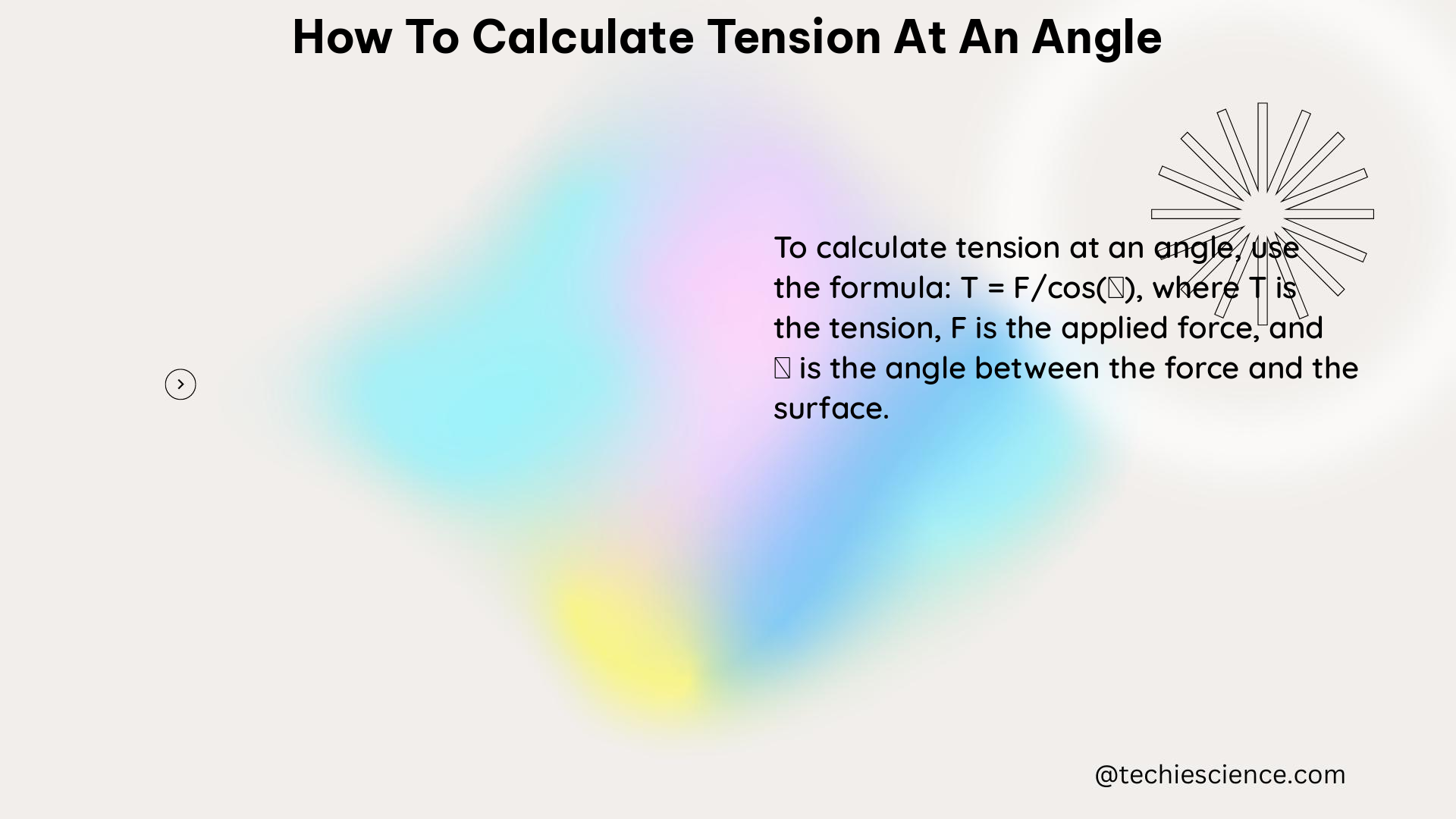 how to calculate tension at an angle