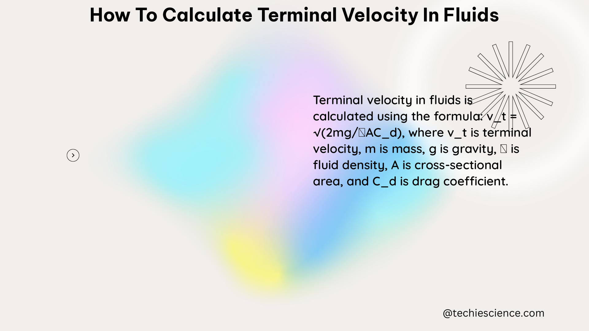 how to calculate terminal velocity in fluids