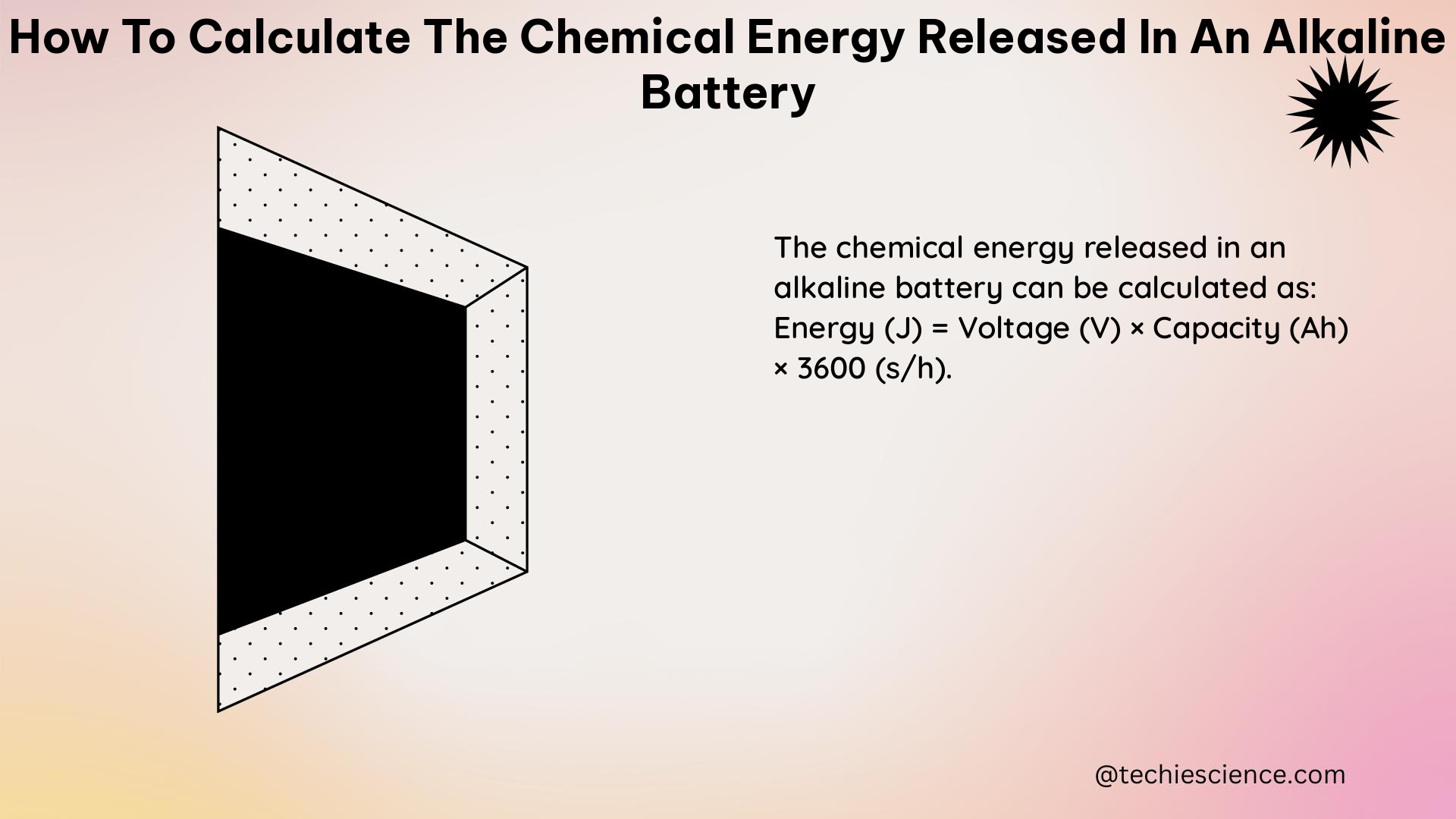 how to calculate the chemical energy released in an alkaline battery