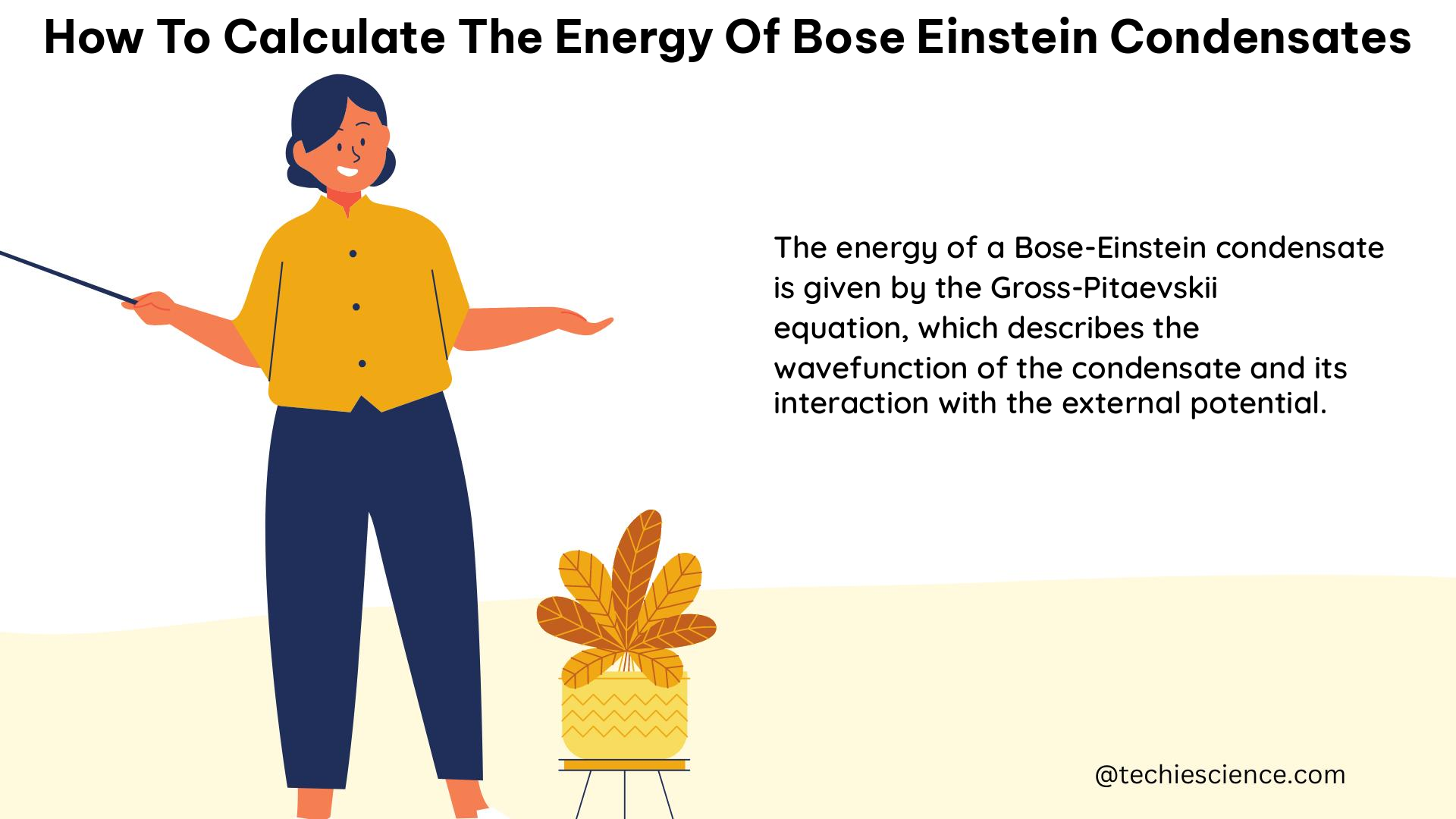 how to calculate the energy of bose einstein condensates