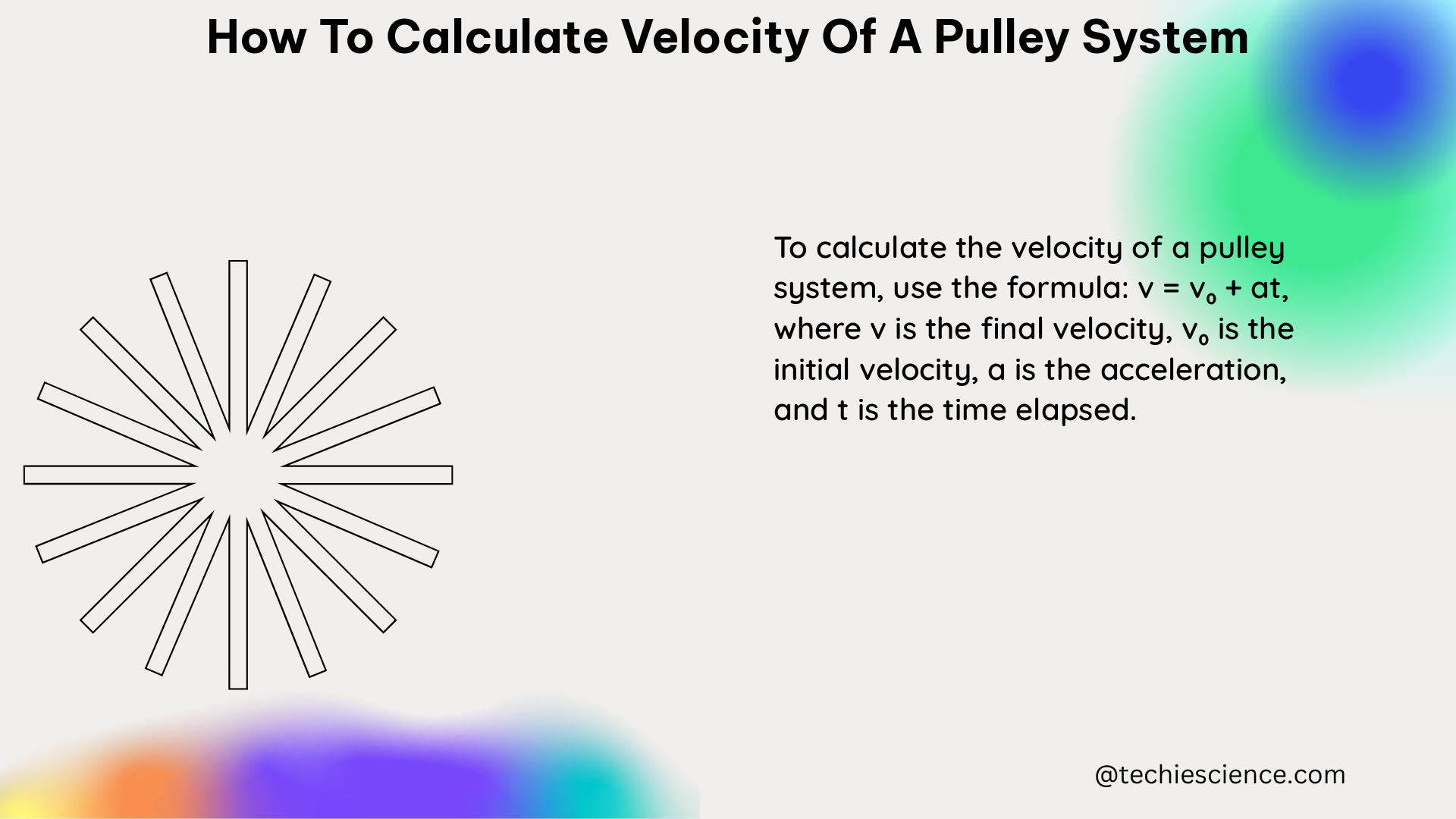 how to calculate velocity of a pulley system