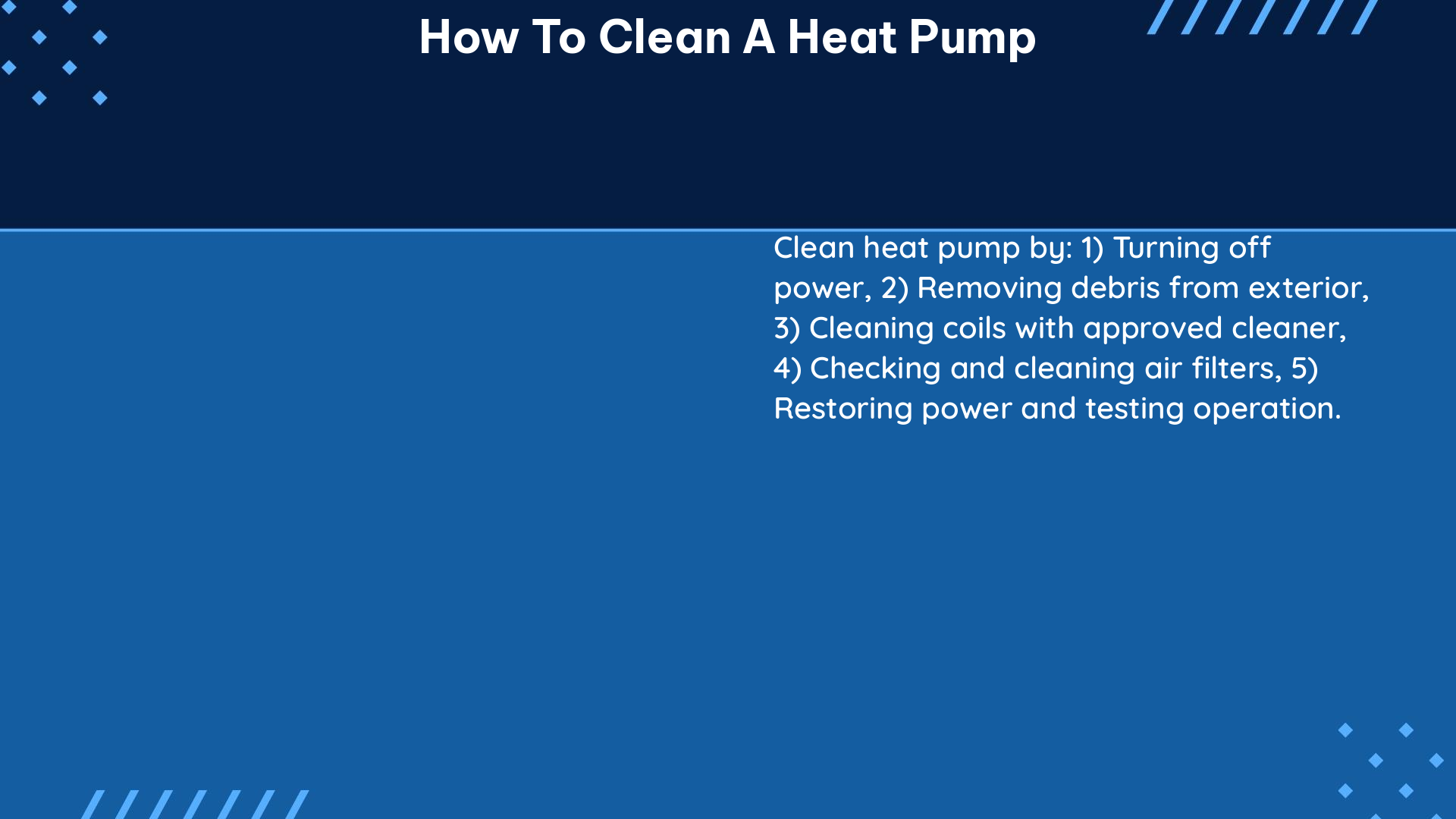 how to clean a heat pump