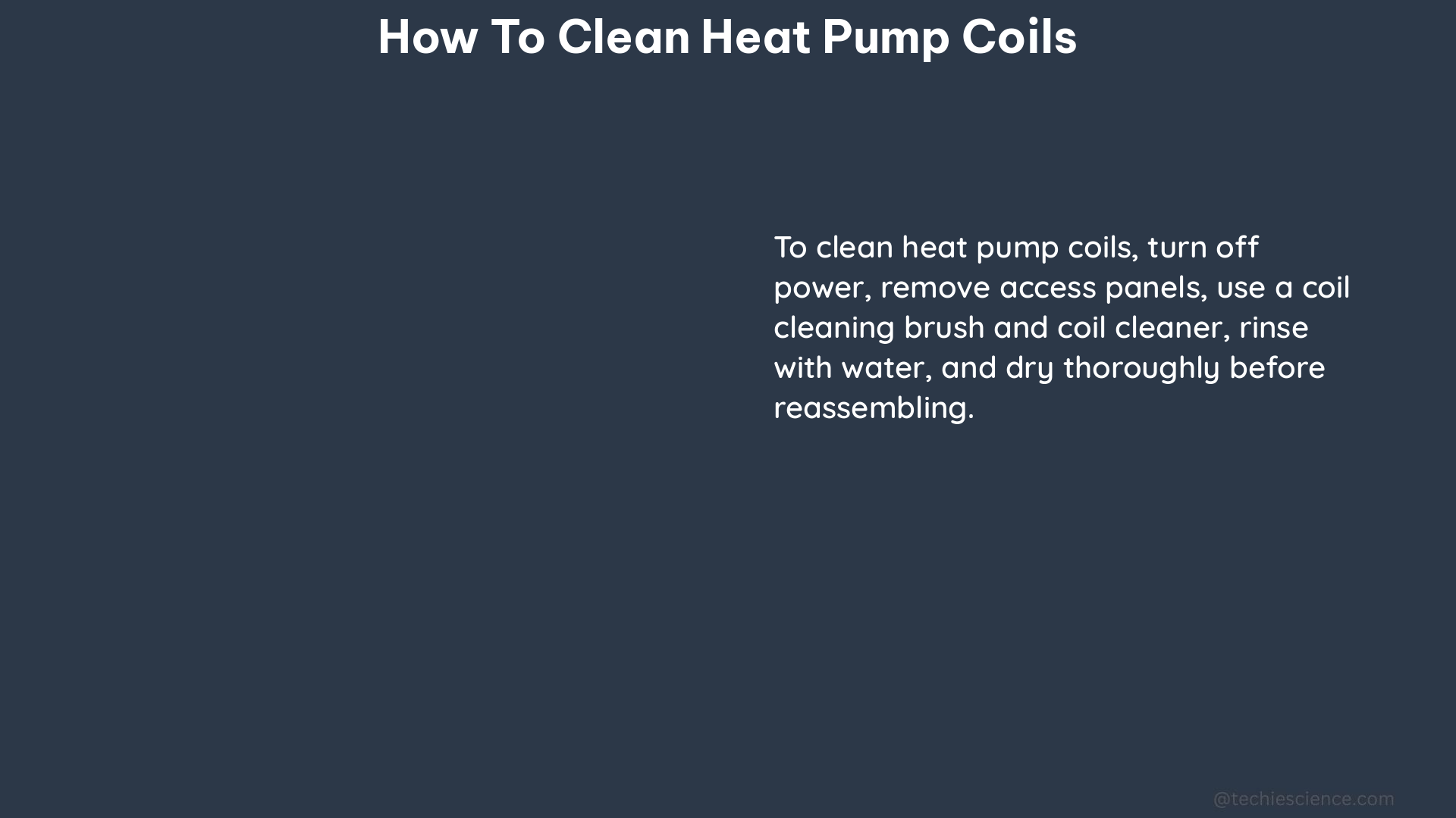 how to clean heat pump coils