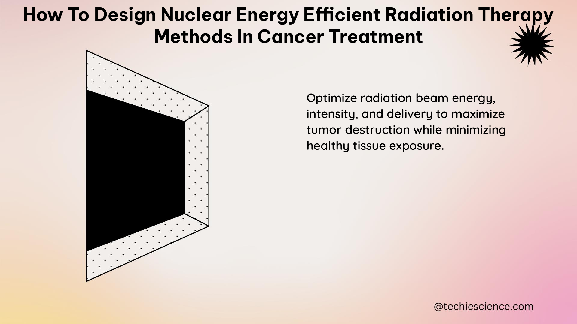 how to design nuclear energy efficient radiation therapy methods in cancer treatment