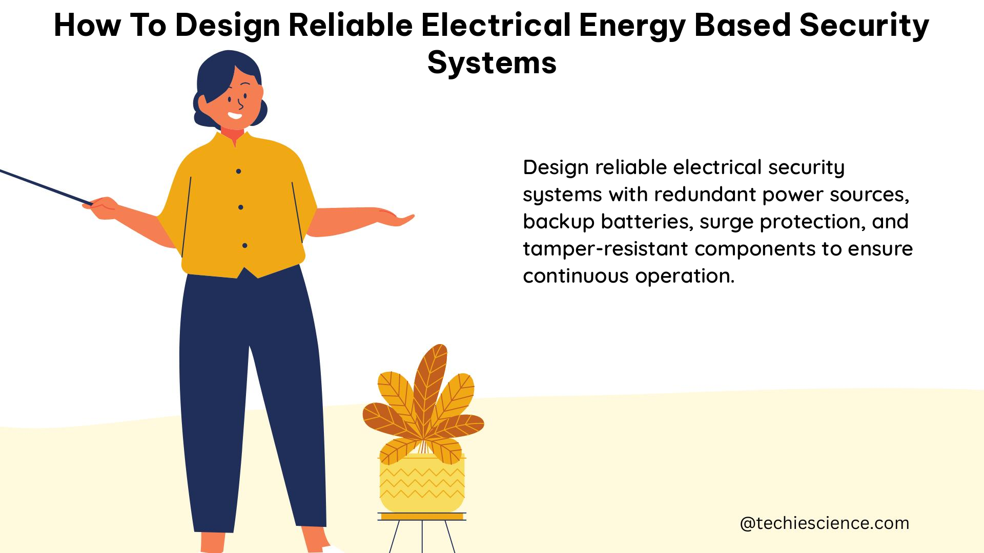 how to design reliable electrical energy based security systems