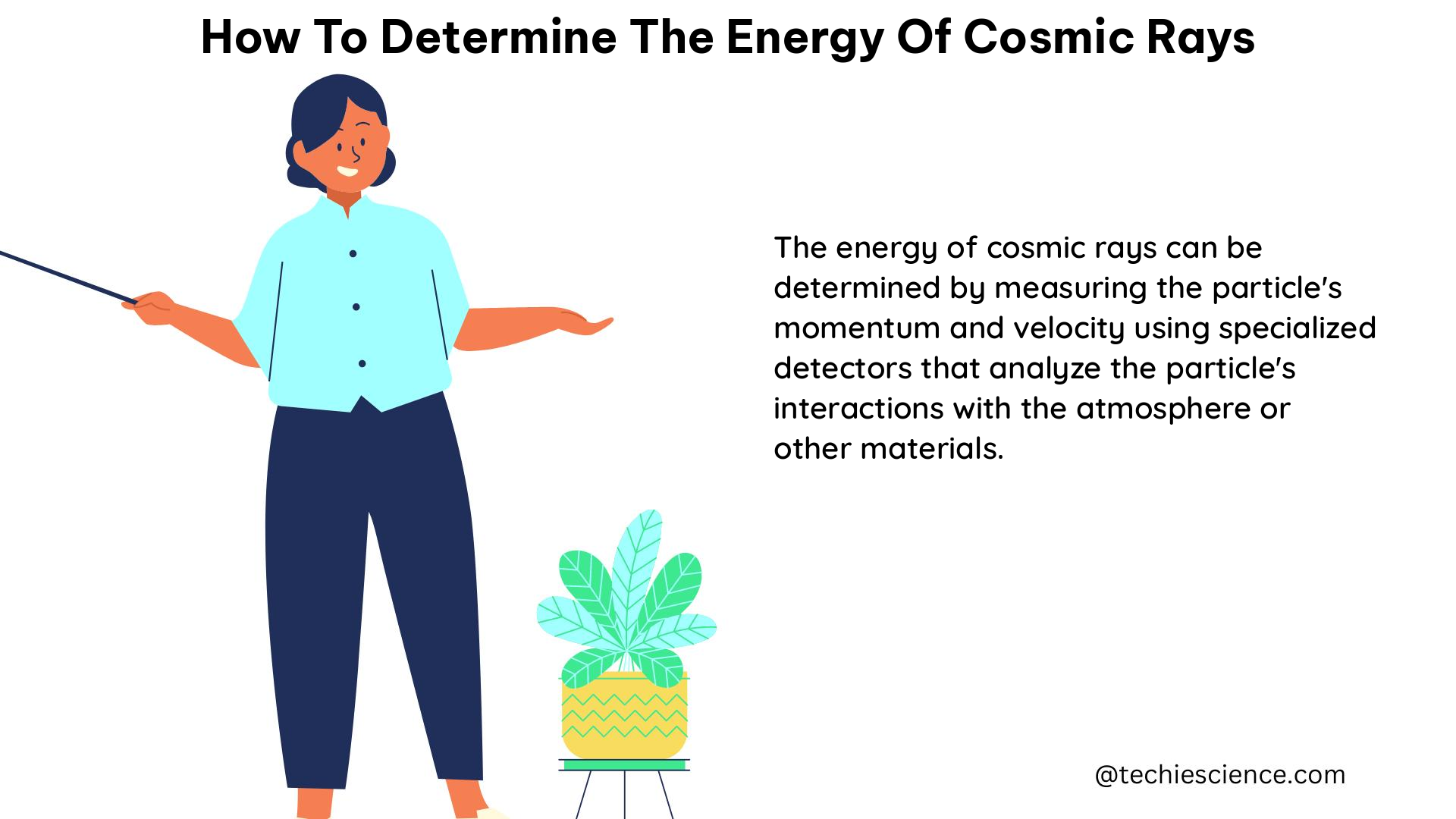 how to determine the energy of cosmic rays