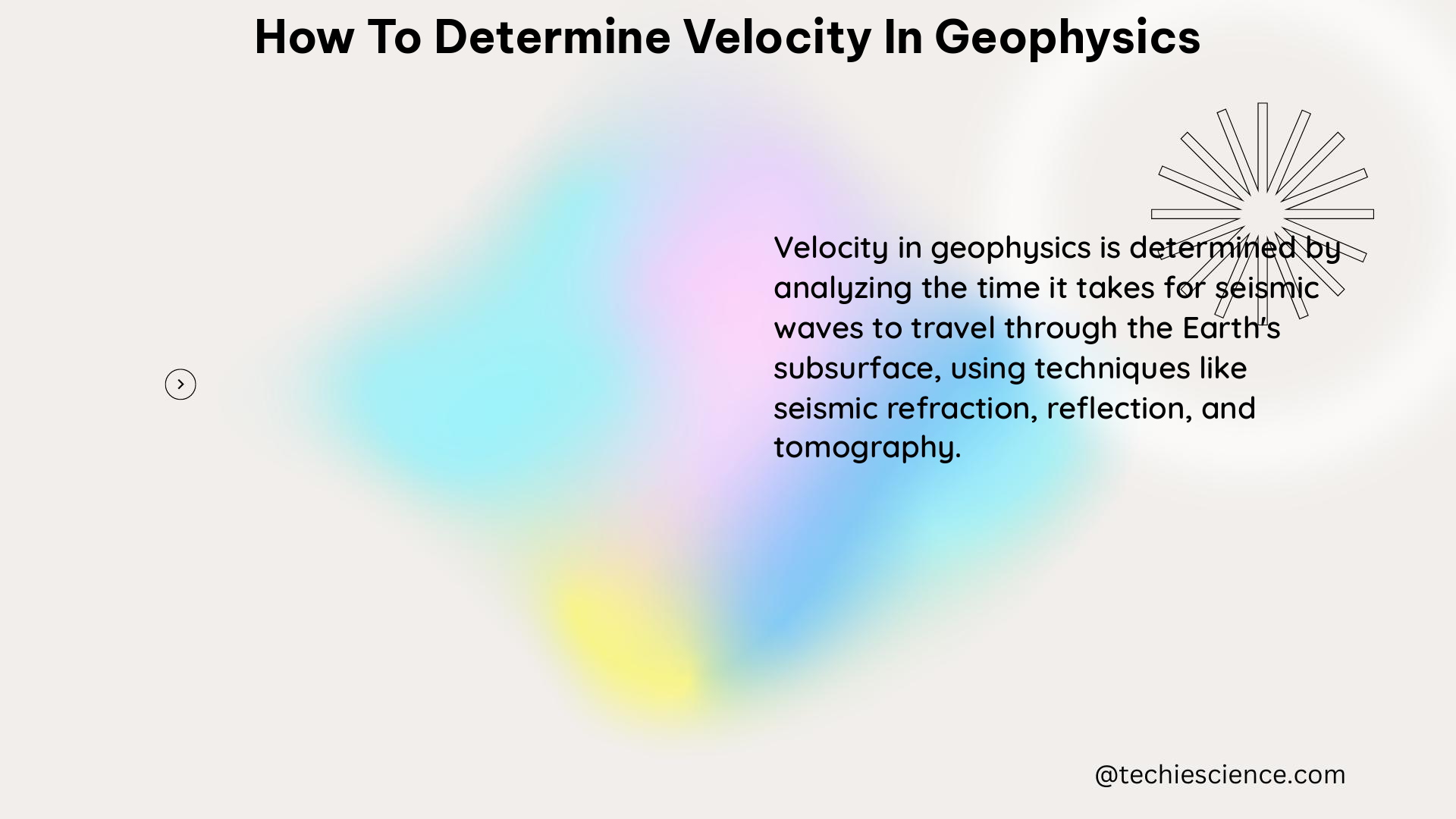 how to determine velocity in geophysics