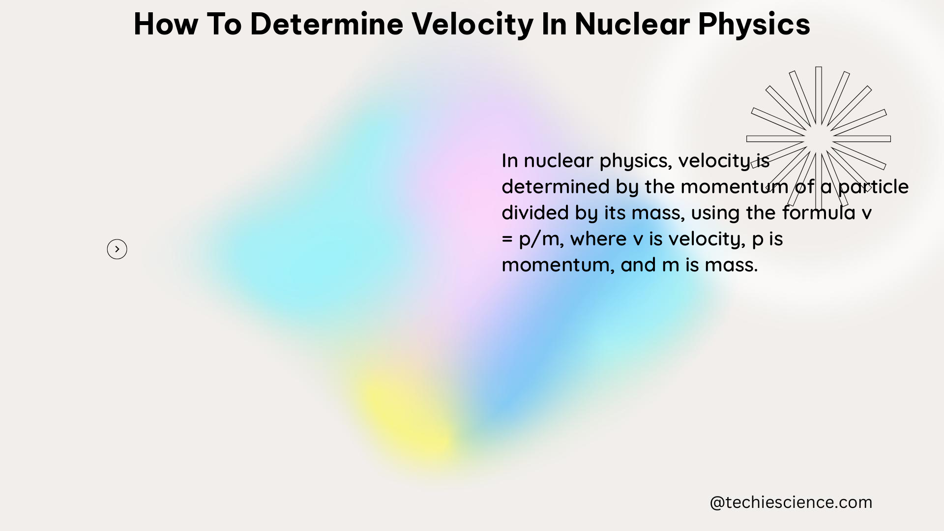 how to determine velocity in nuclear physics