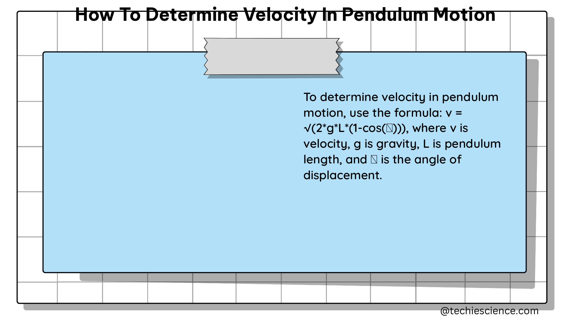 how to determine velocity in pendulum motion