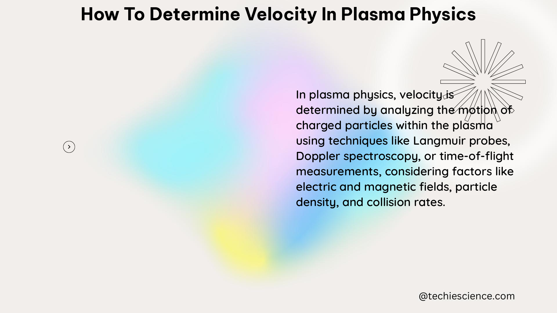 how to determine velocity in plasma physics